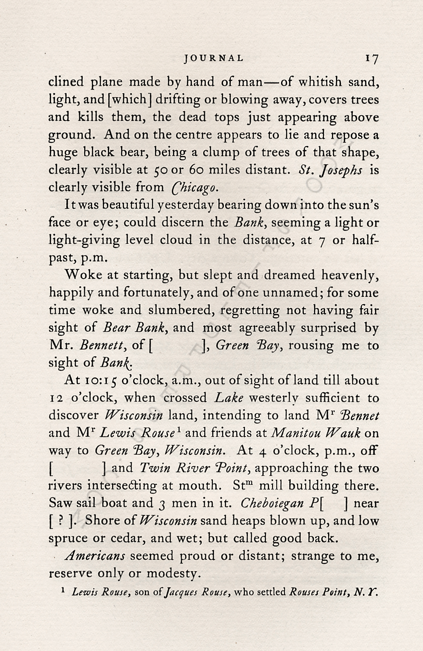 JOURNAL OF
                      THOMAS NYE WRITTEN DURING A JOURNEY BETWEEN
                      MONTREAL & CHICAGO IN 1837