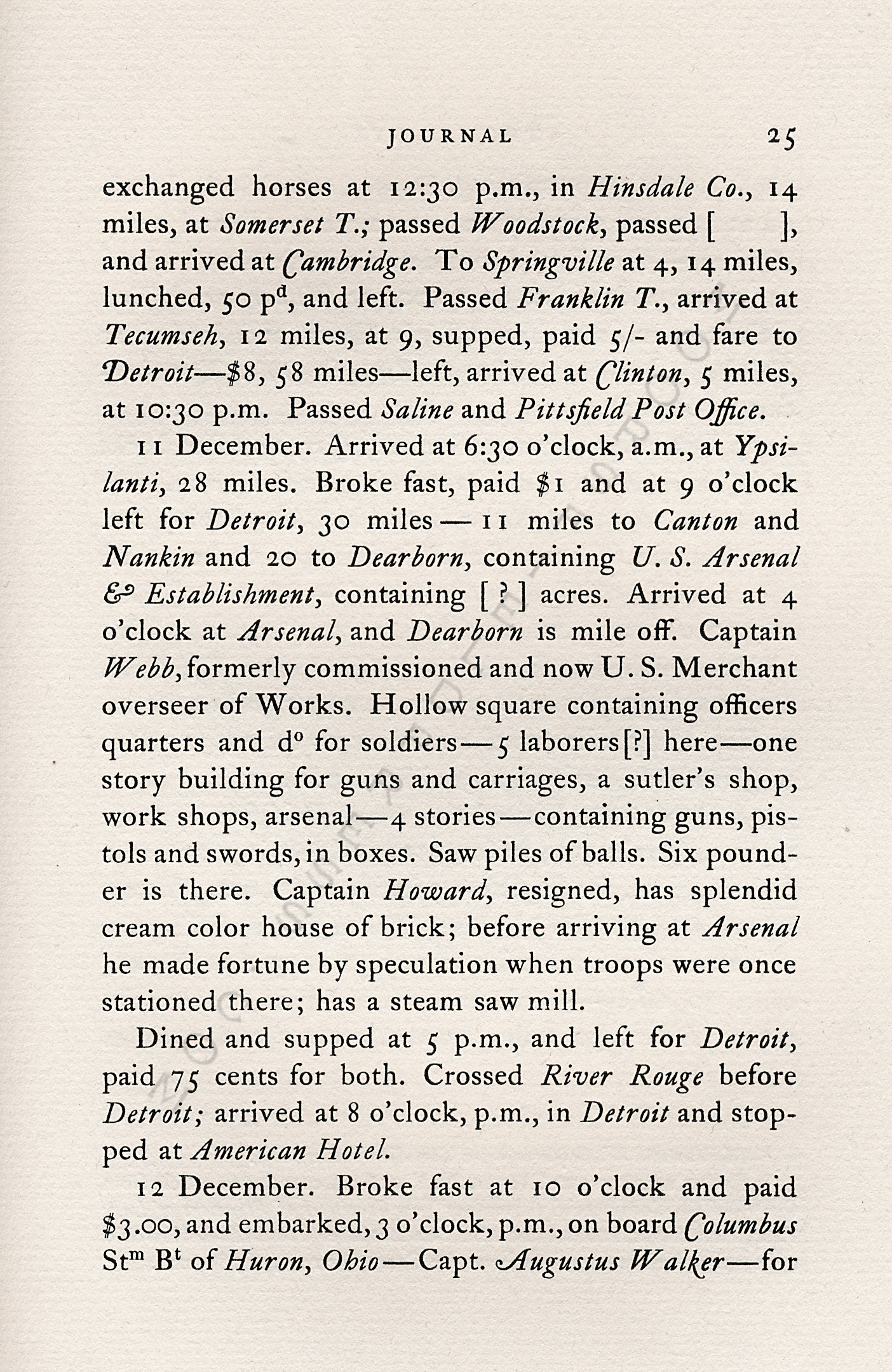 JOURNAL OF
                      THOMAS NYE WRITTEN DURING A JOURNEY BETWEEN
                      MONTREAL & CHICAGO IN 1837