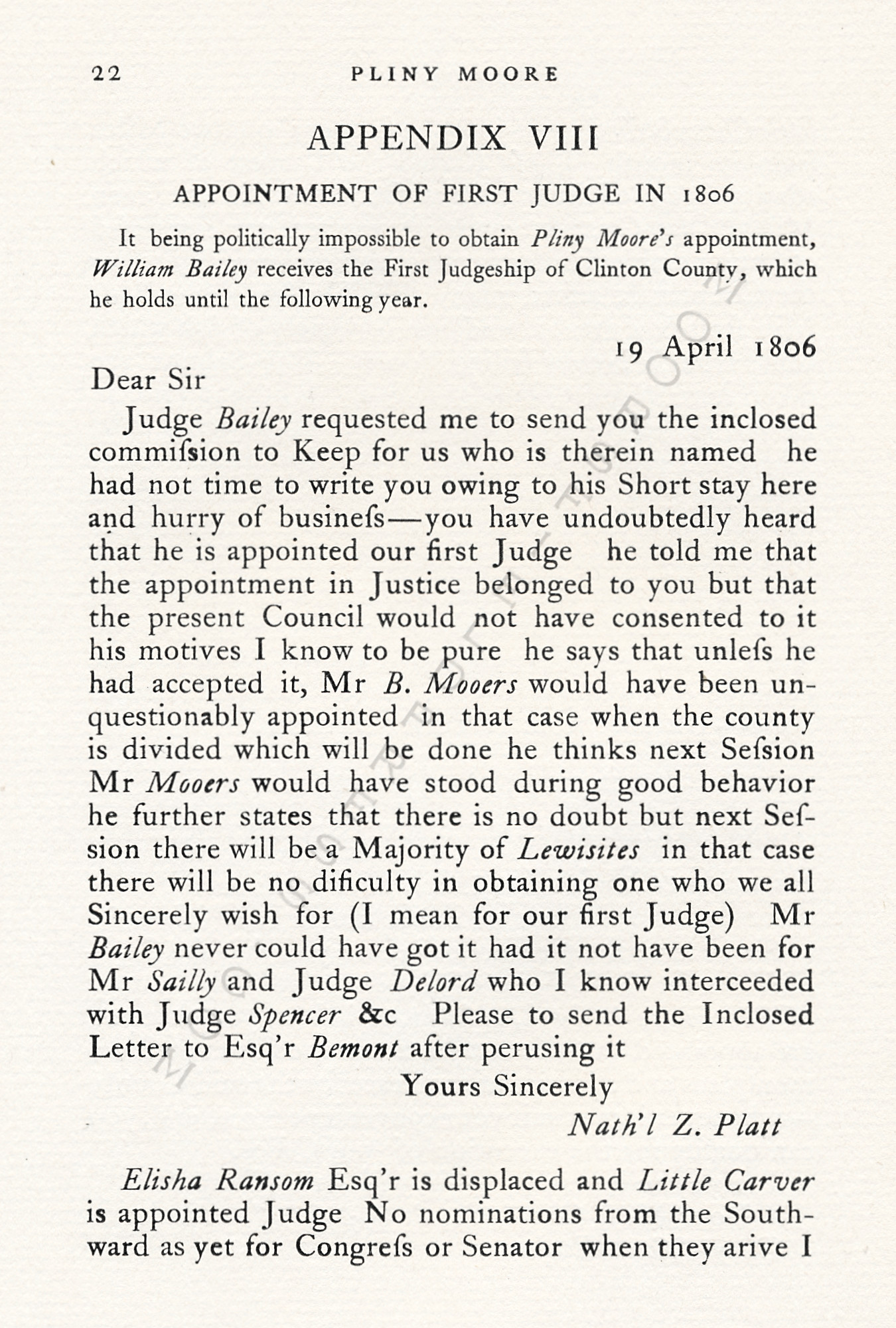 judge
                            pliny moore obituary notice