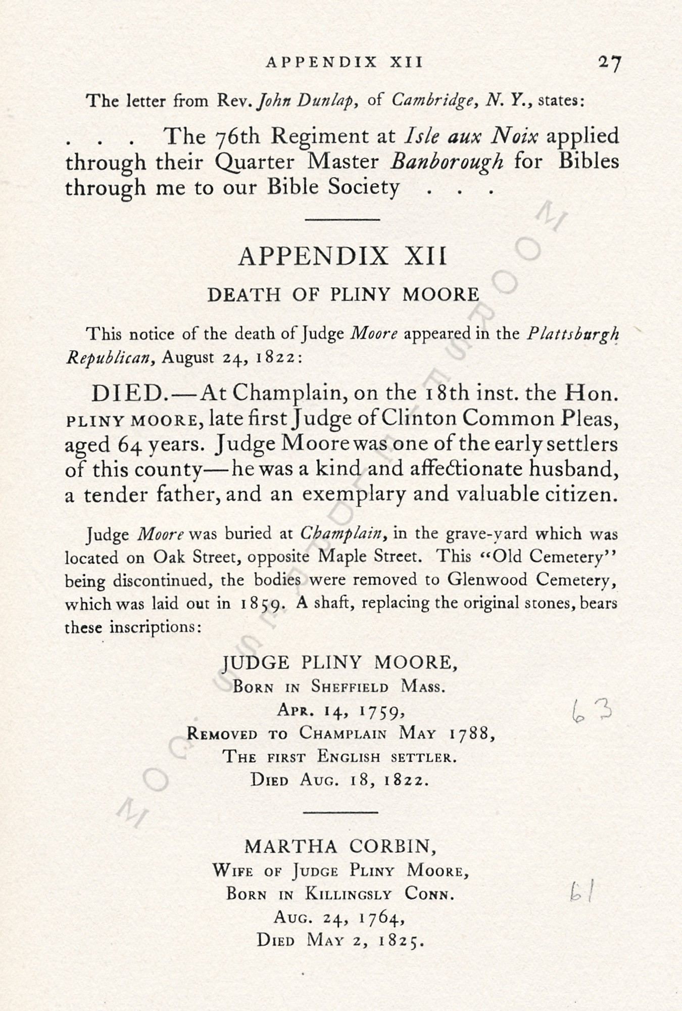 judge
                            pliny moore obituary notice