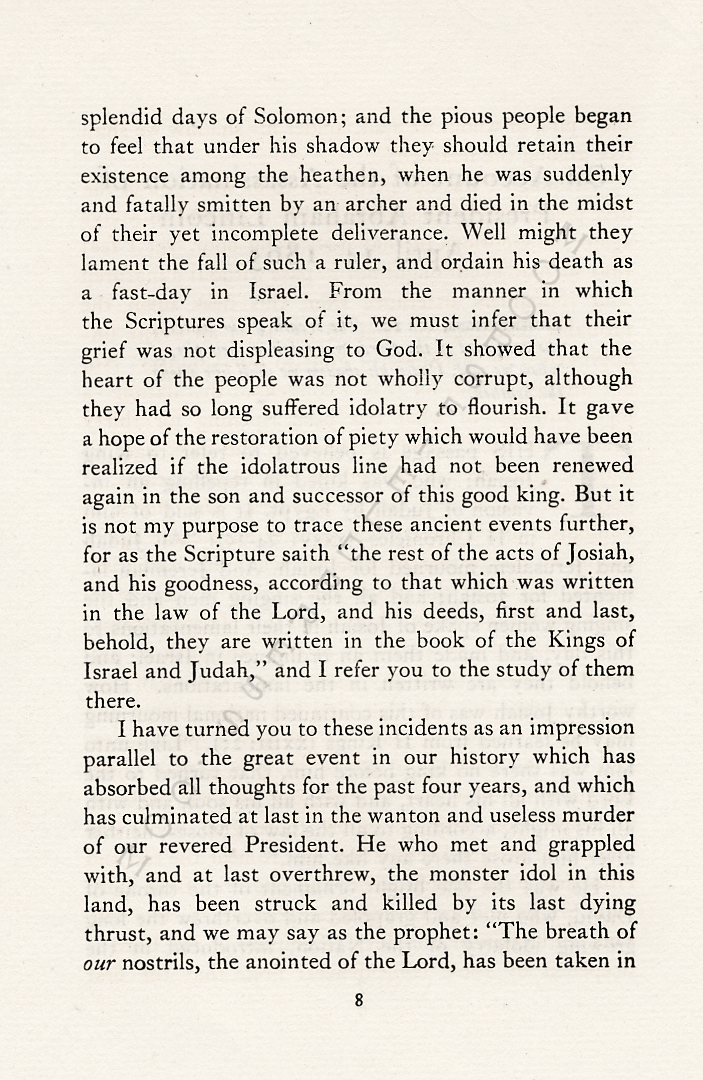 ON ACCOUNT
                      OF THE ASSASSINATION OF PRESIDENT LINCOLN BY
                      MORTIMER BLAKE