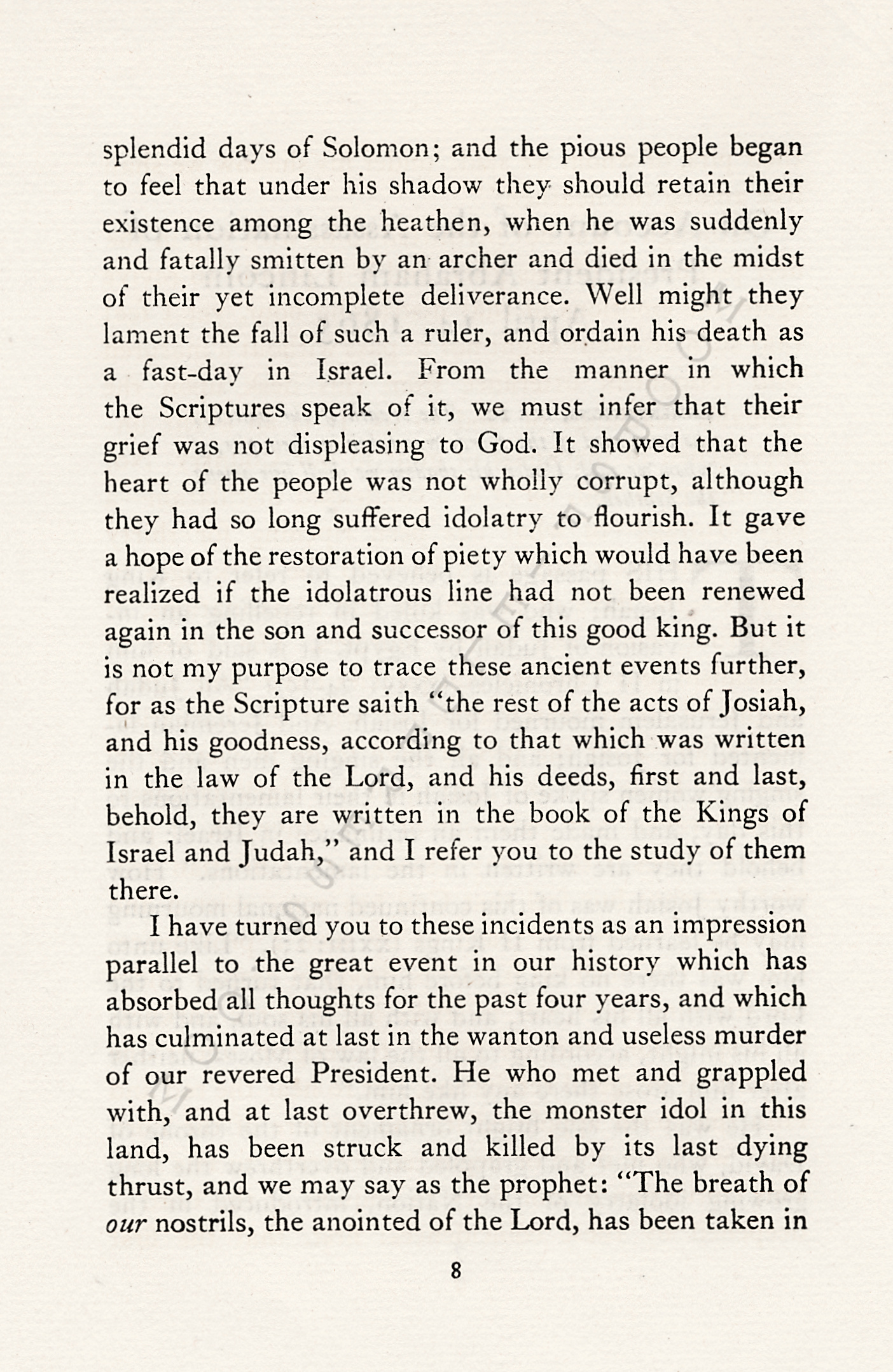 ON ACCOUNT
                      OF THE ASSASSINATION OF PRESIDENT LINCOLN BY
                      MORTIMER BLAKE