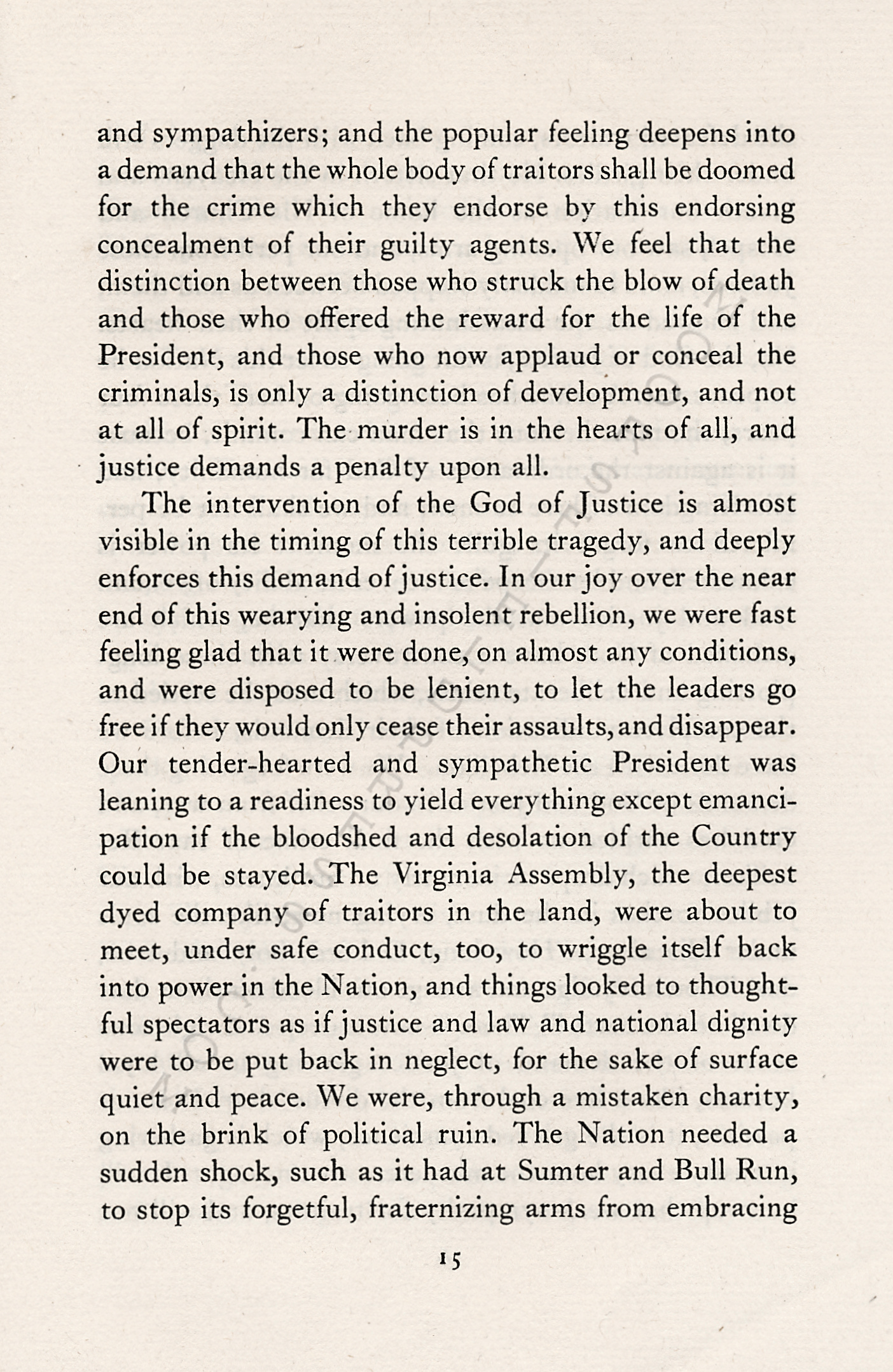 ON ACCOUNT
                      OF THE ASSASSINATION OF PRESIDENT LINCOLN BY
                      MORTIMER BLAKE