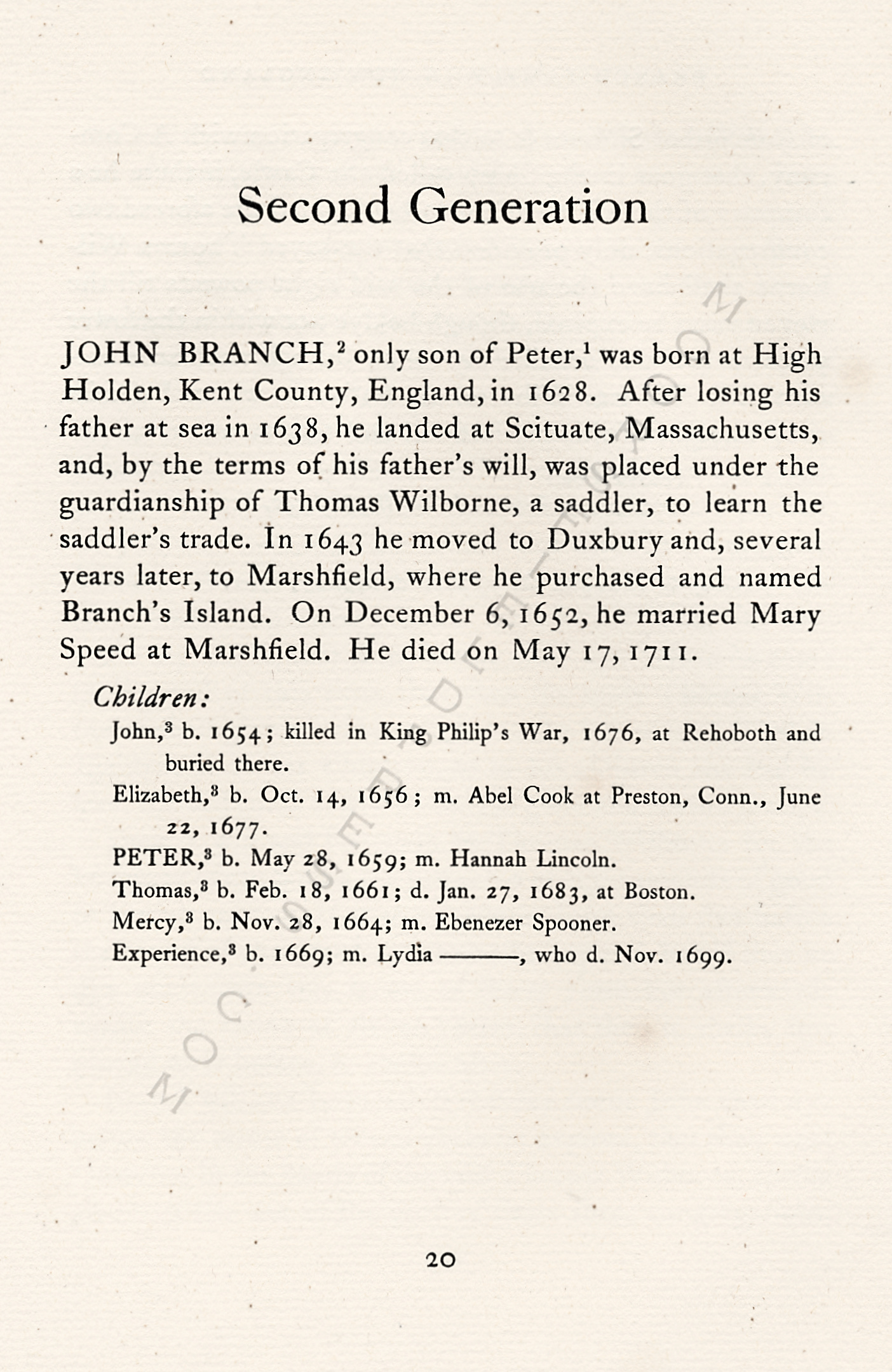 The Branch
                      Family of New England, The Line of William Farrand
                      Branch