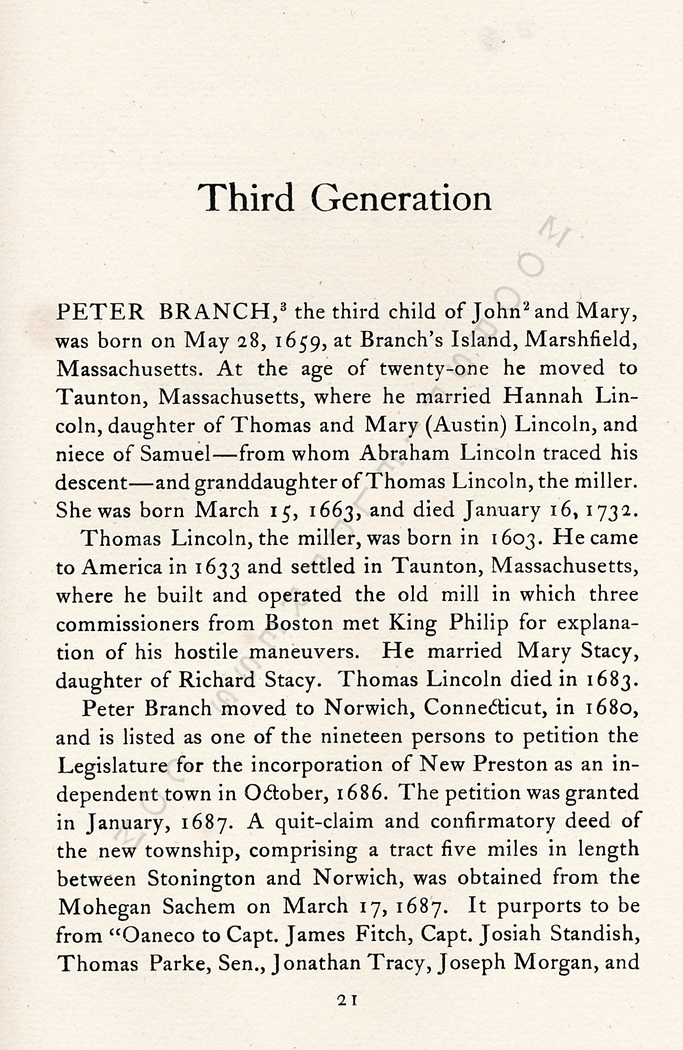 The Branch
                      Family of New England, The Line of William Farrand
                      Branch