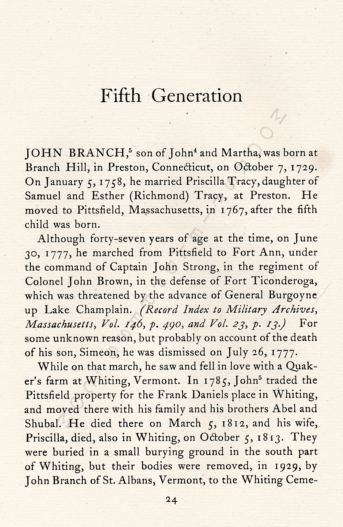 The Branch
                      Family of New England, The Line of William Farrand
                      Branch