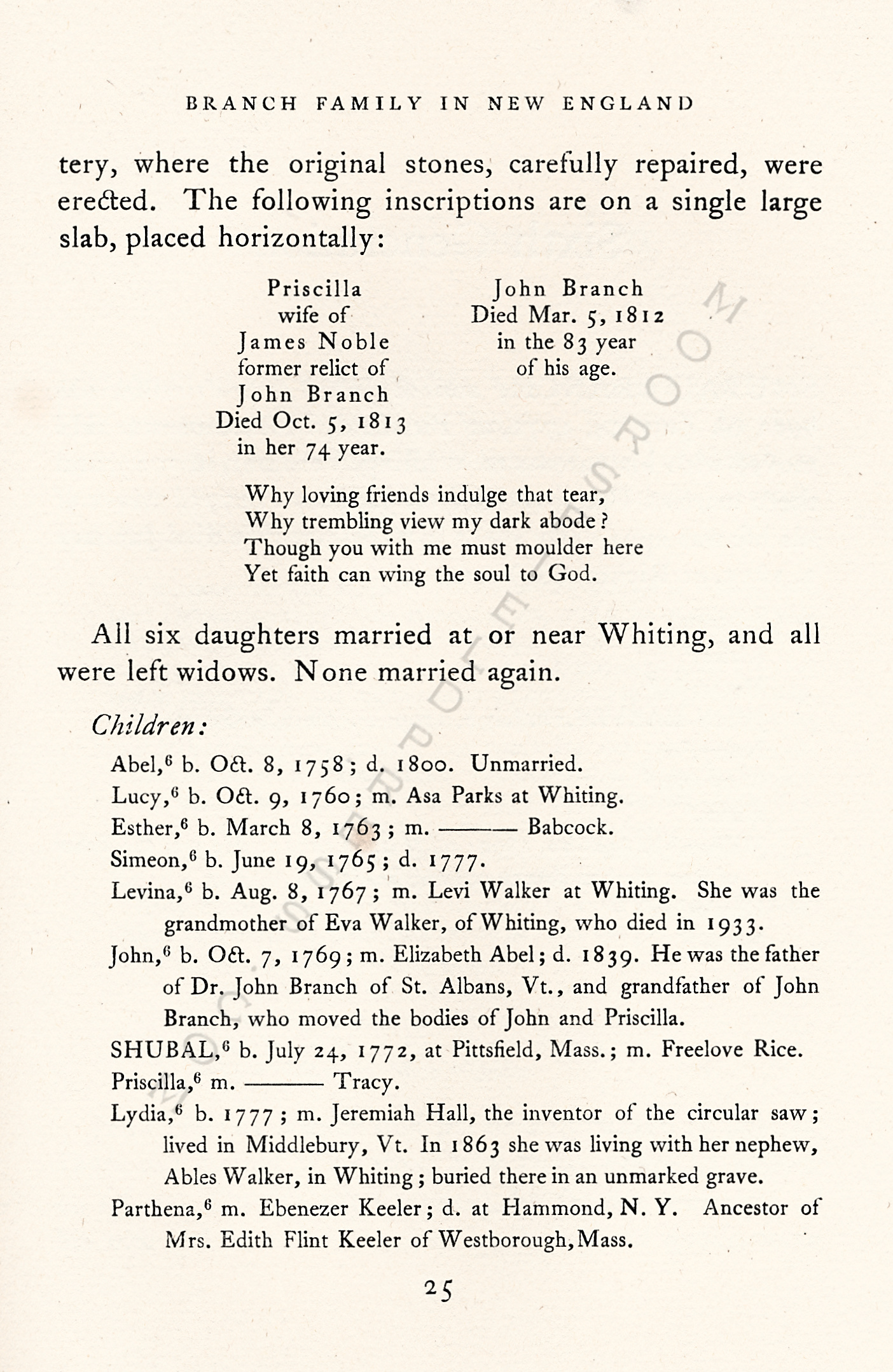 The Branch
                      Family of New England, The Line of William Farrand
                      Branch