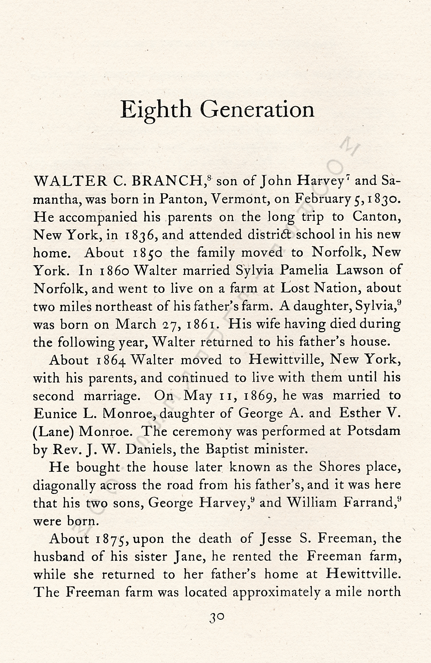 The Branch
                      Family of New England, The Line of William Farrand
                      Branch