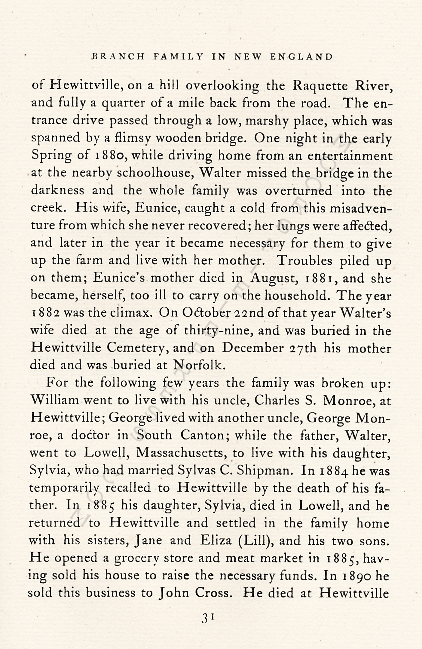 The Branch
                      Family of New England, The Line of William Farrand
                      Branch