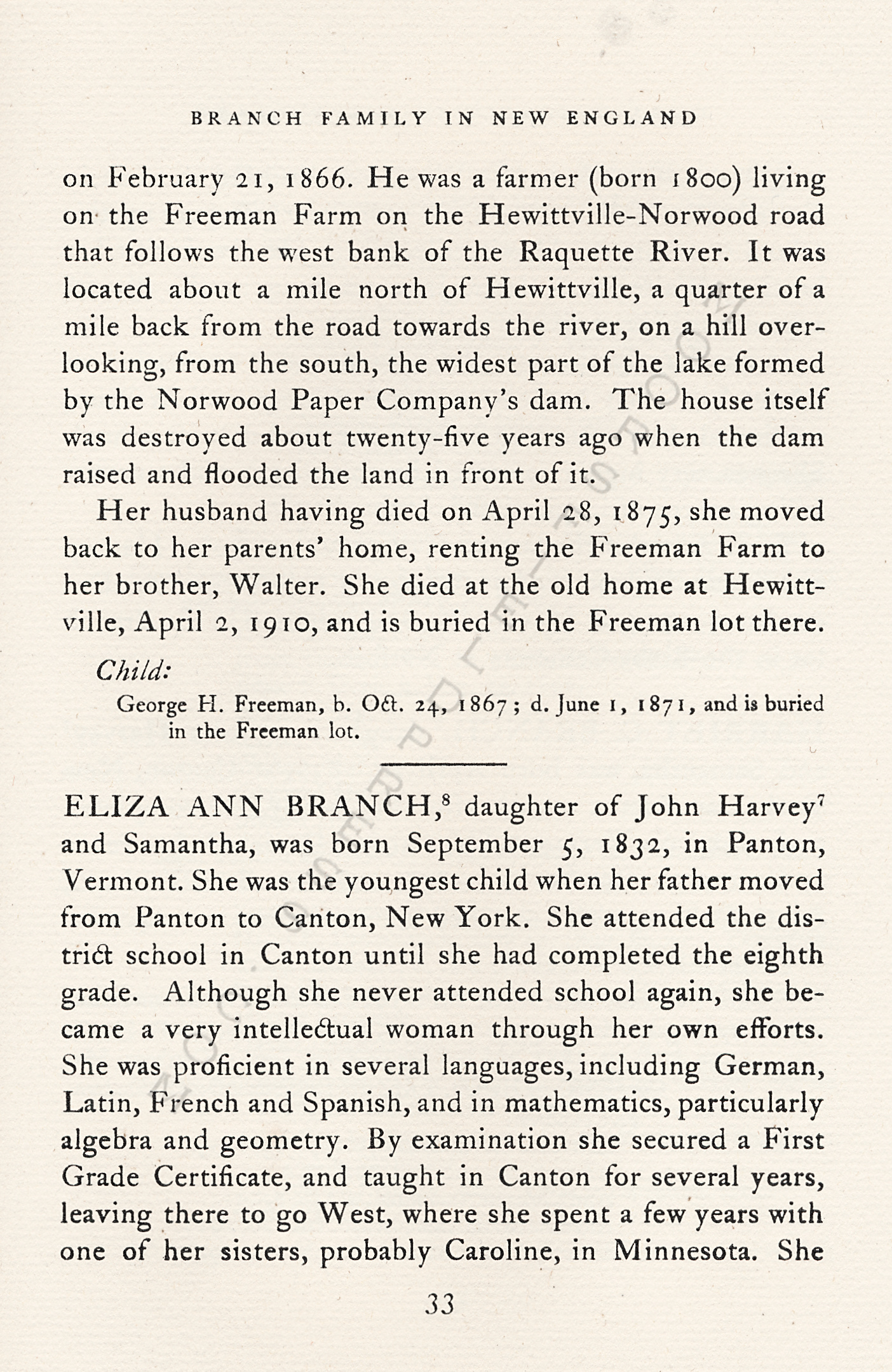 The Branch
                      Family of New England, The Line of William Farrand
                      Branch