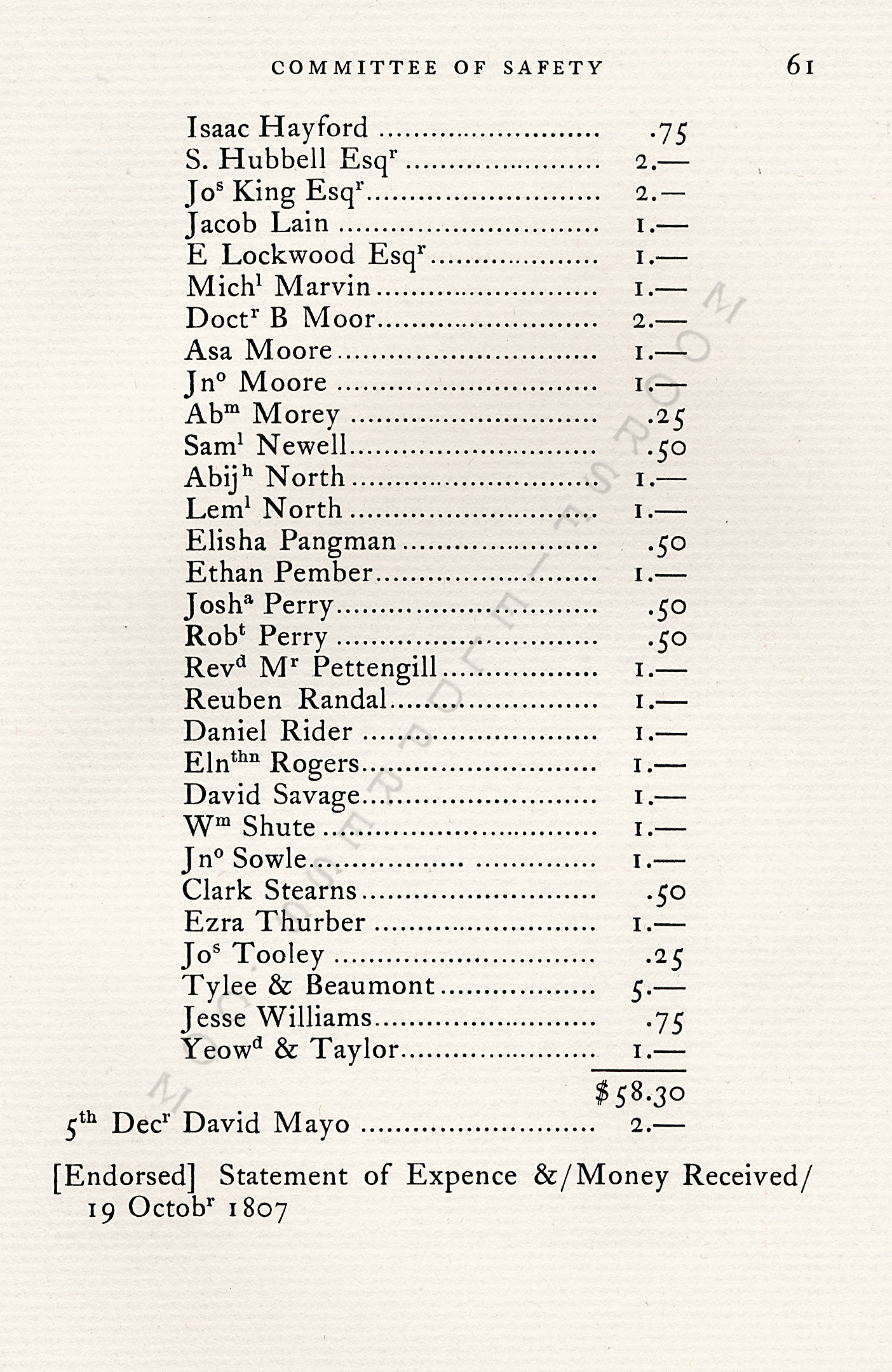 A Frontier
                      Committee of Safety During the War Scare of 1807