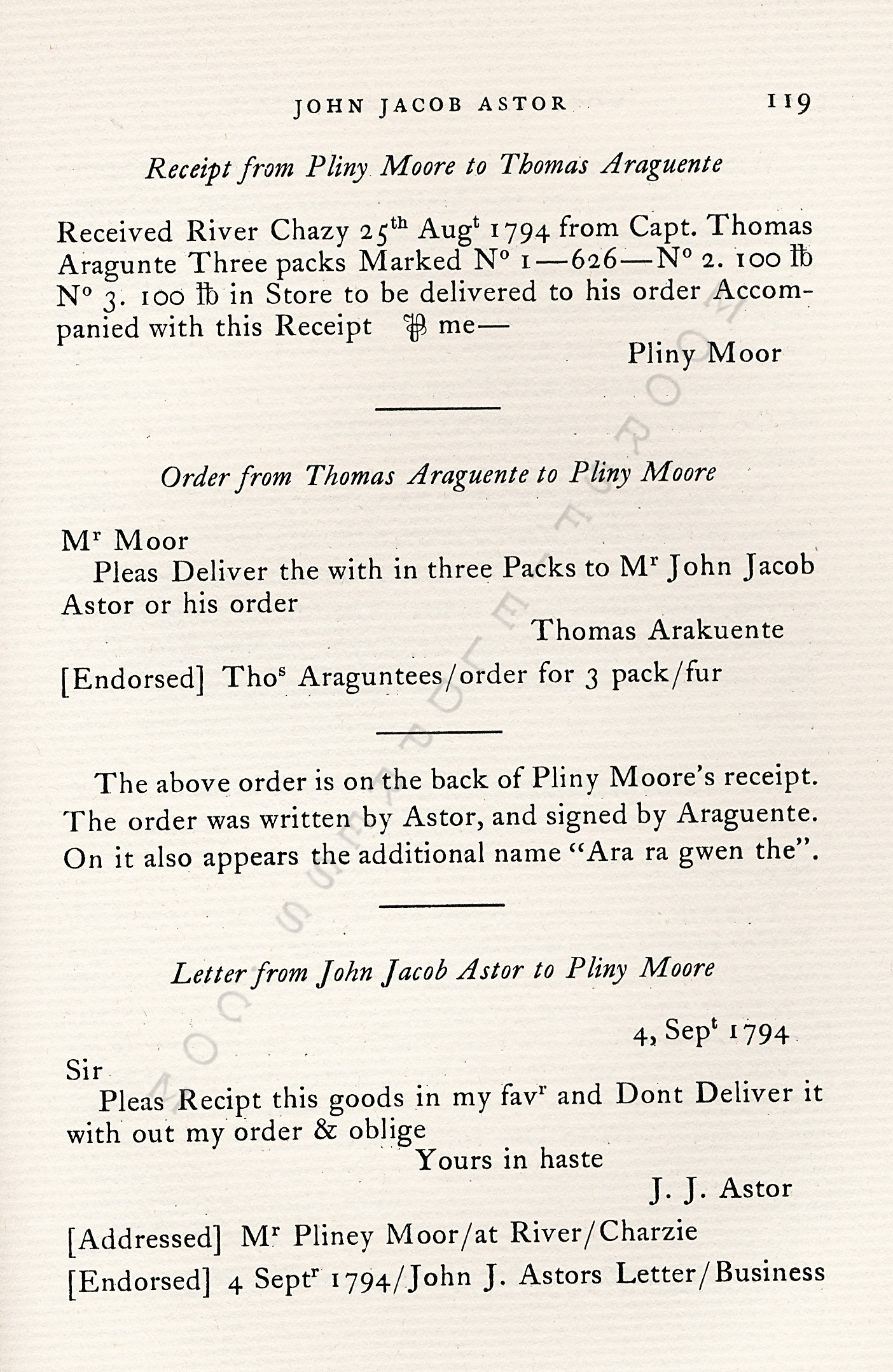 John Jacob
                      Astor Correspondence-Fur Trade with Lower Canada