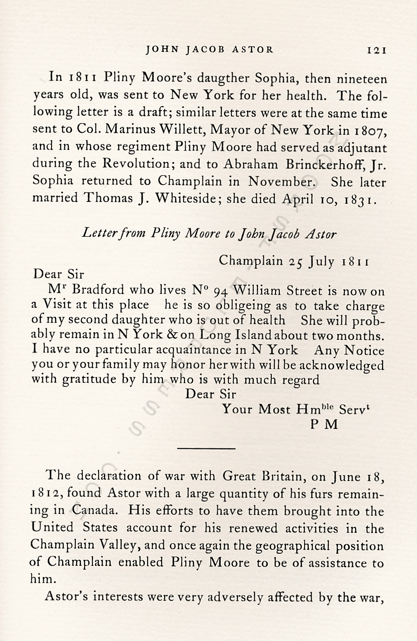 John Jacob
                      Astor Correspondence-Fur Trade with Lower Canada