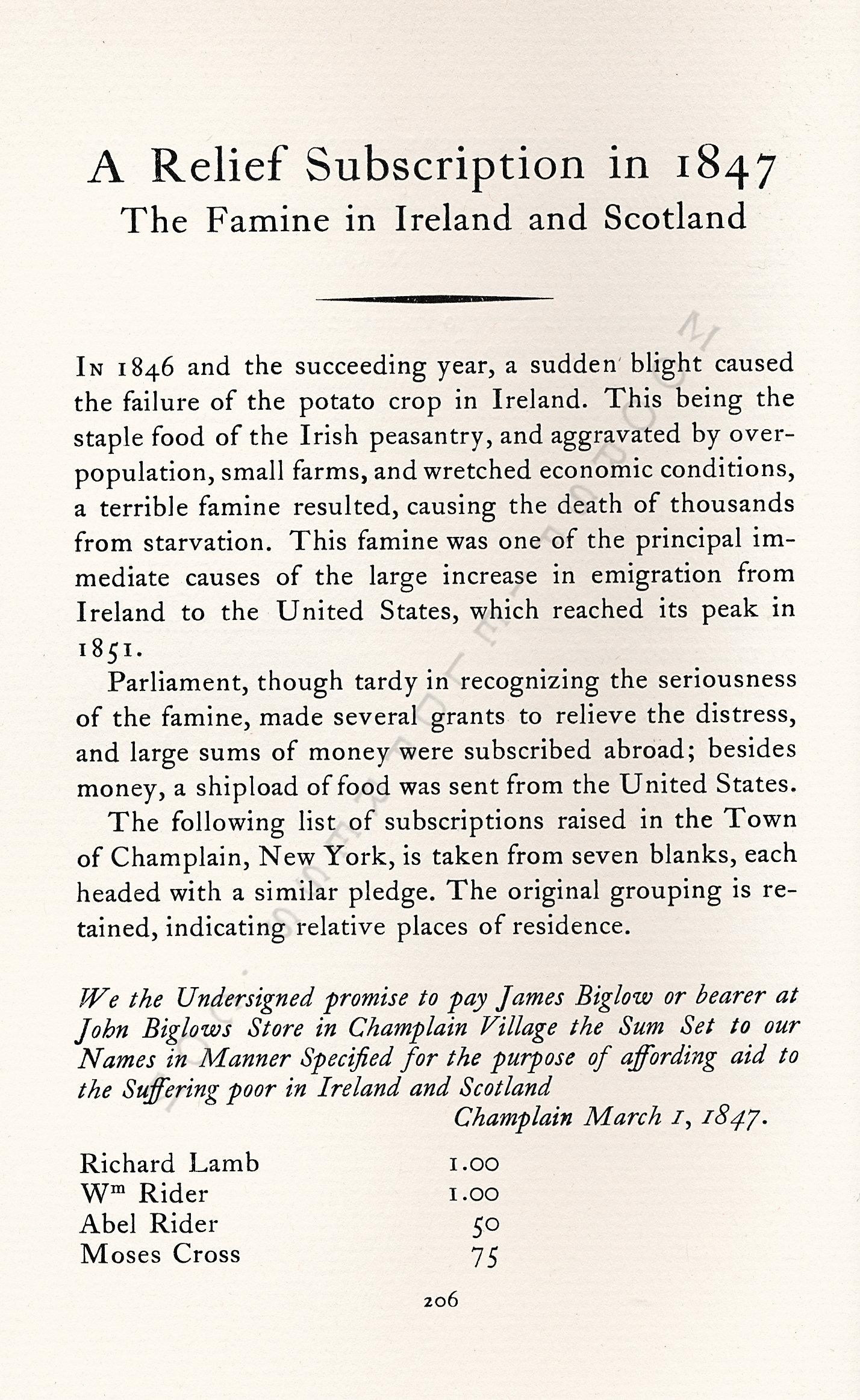 A Relief
                      Subscription In 1847 - The Famine In Ireland And
                      Scotland