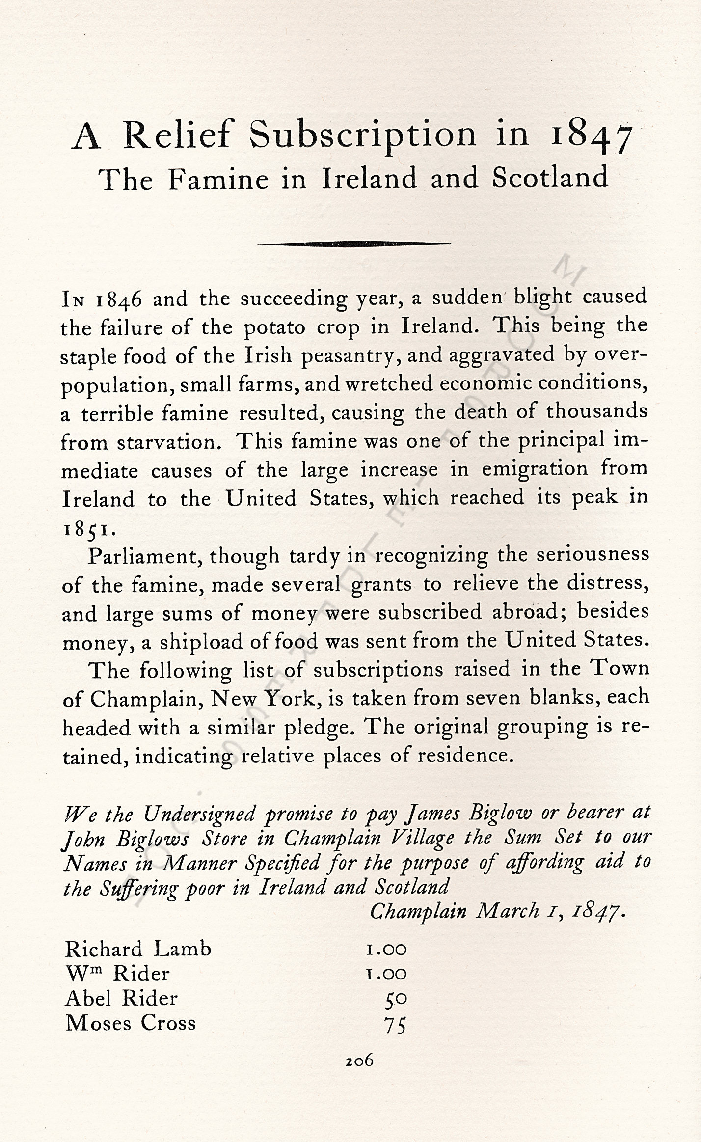 A Relief
                      Subscription In 1847 - The Famine In Ireland And
                      Scotland