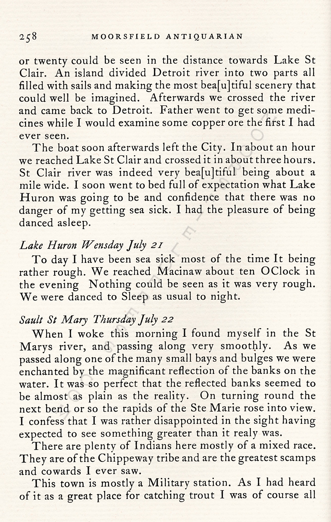 From
                      Allegheny To Lake Superior - Journal of George M.
                      McGill -Summer of 1852