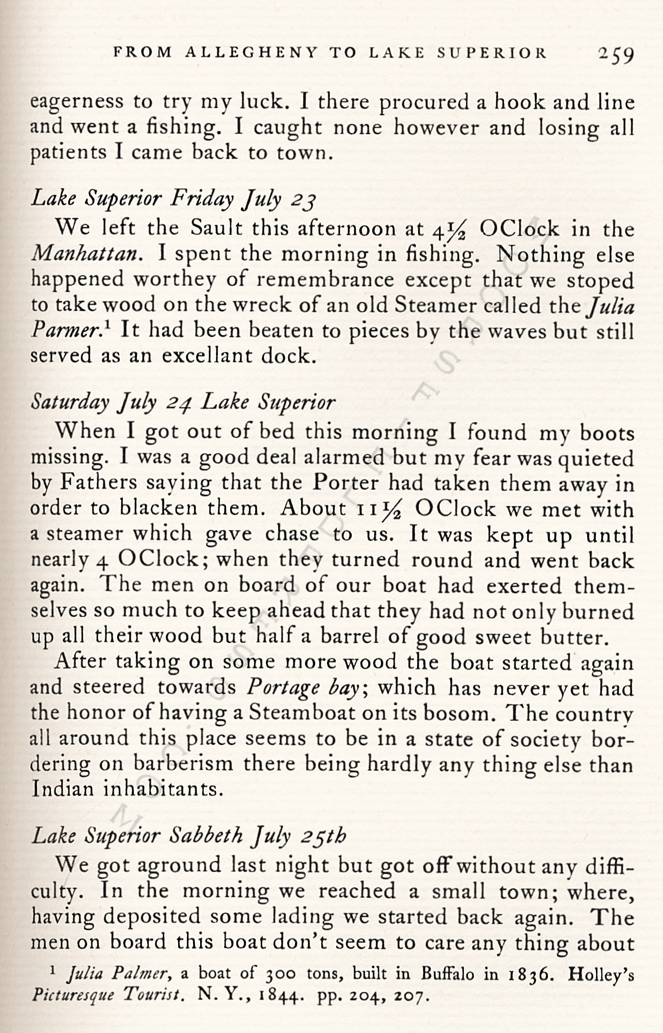 From
                      Allegheny To Lake Superior - Journal of George M.
                      McGill -Summer of 1852