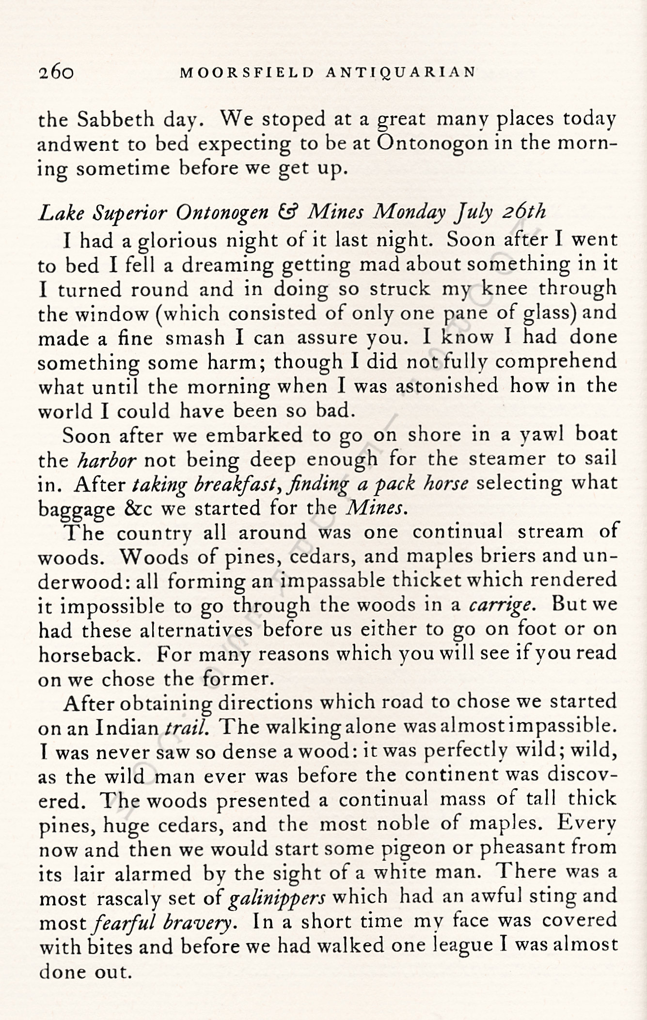 From
                      Allegheny To Lake Superior - Journal of George M.
                      McGill -Summer of 1852
