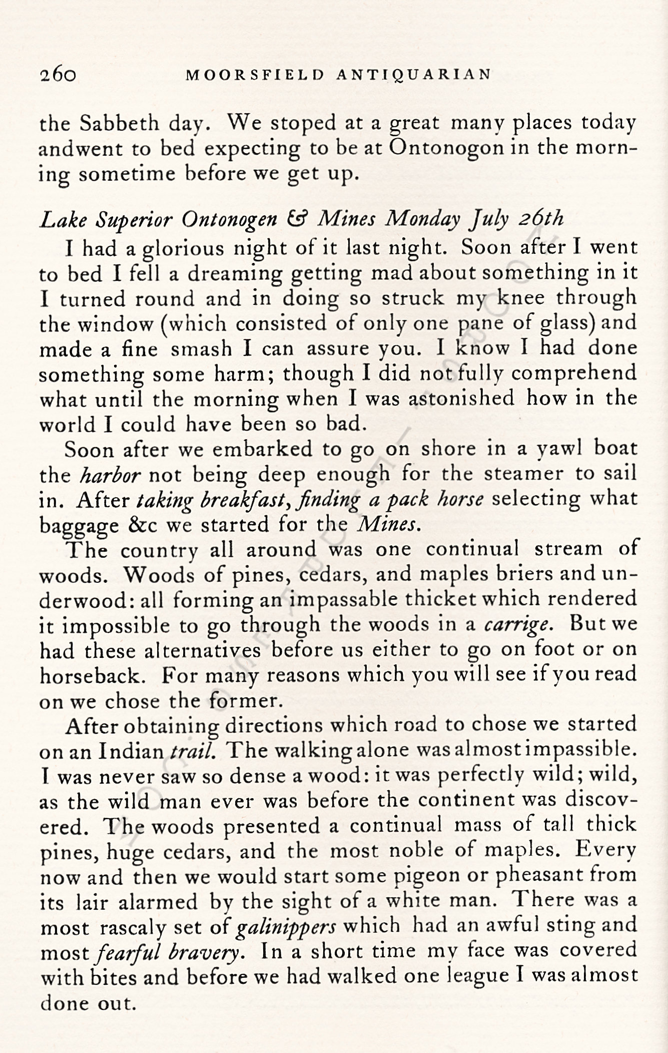 From
                      Allegheny To Lake Superior - Journal of George M.
                      McGill -Summer of 1852