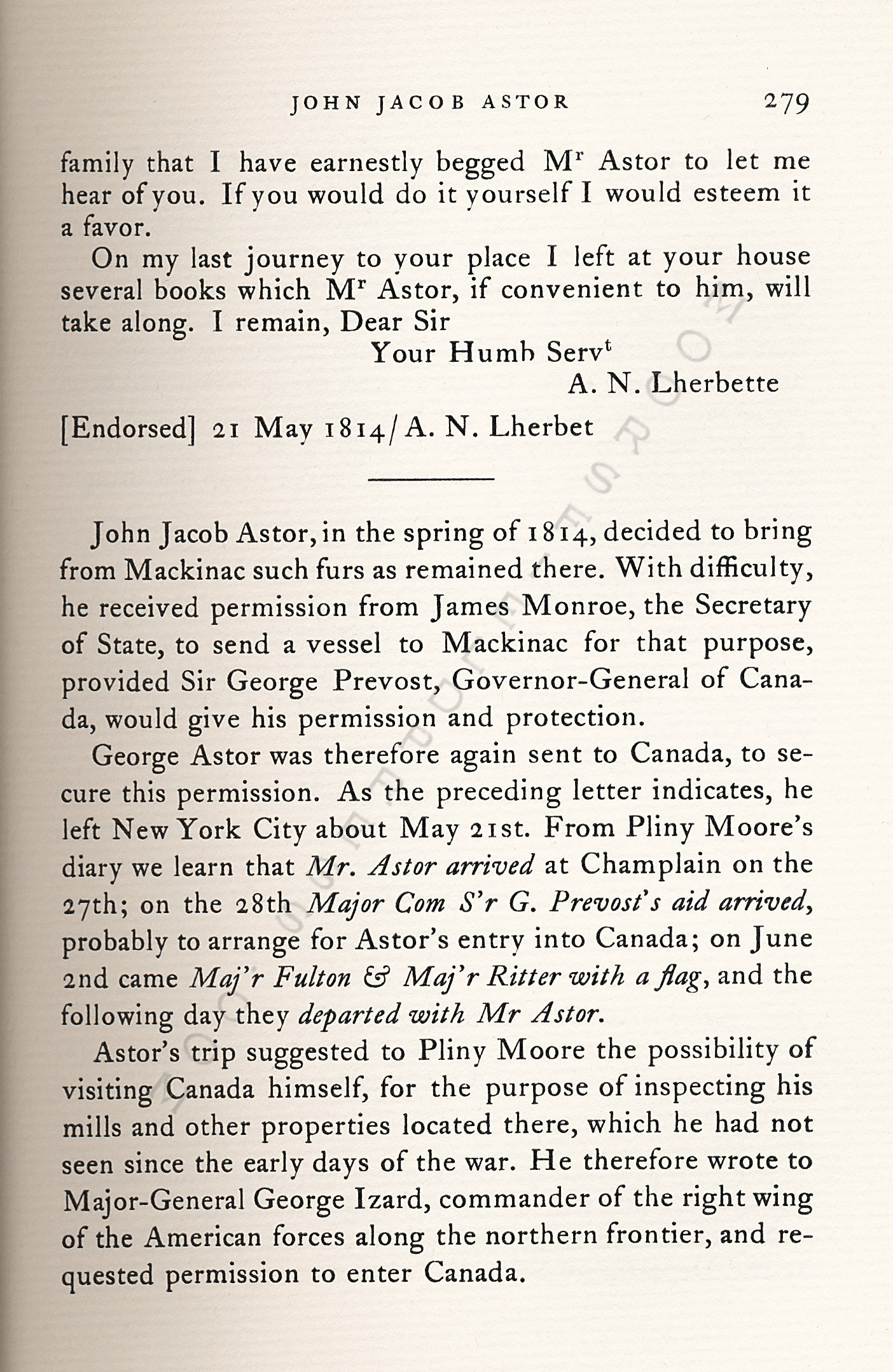 John Jacob
                      Astor Correspondence-Fur Trade with Lower Canada