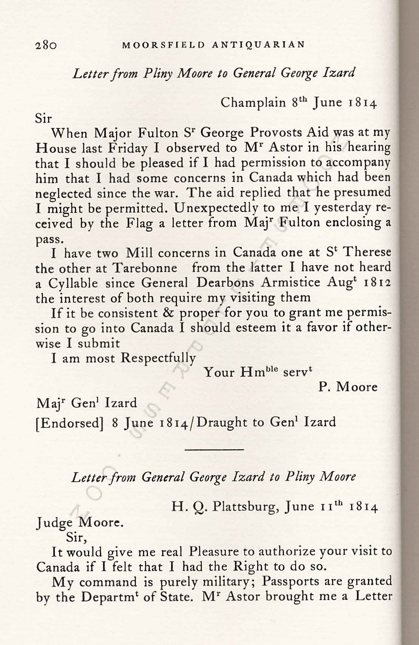 John Jacob
                      Astor Correspondence-Fur Trade with Lower Canada