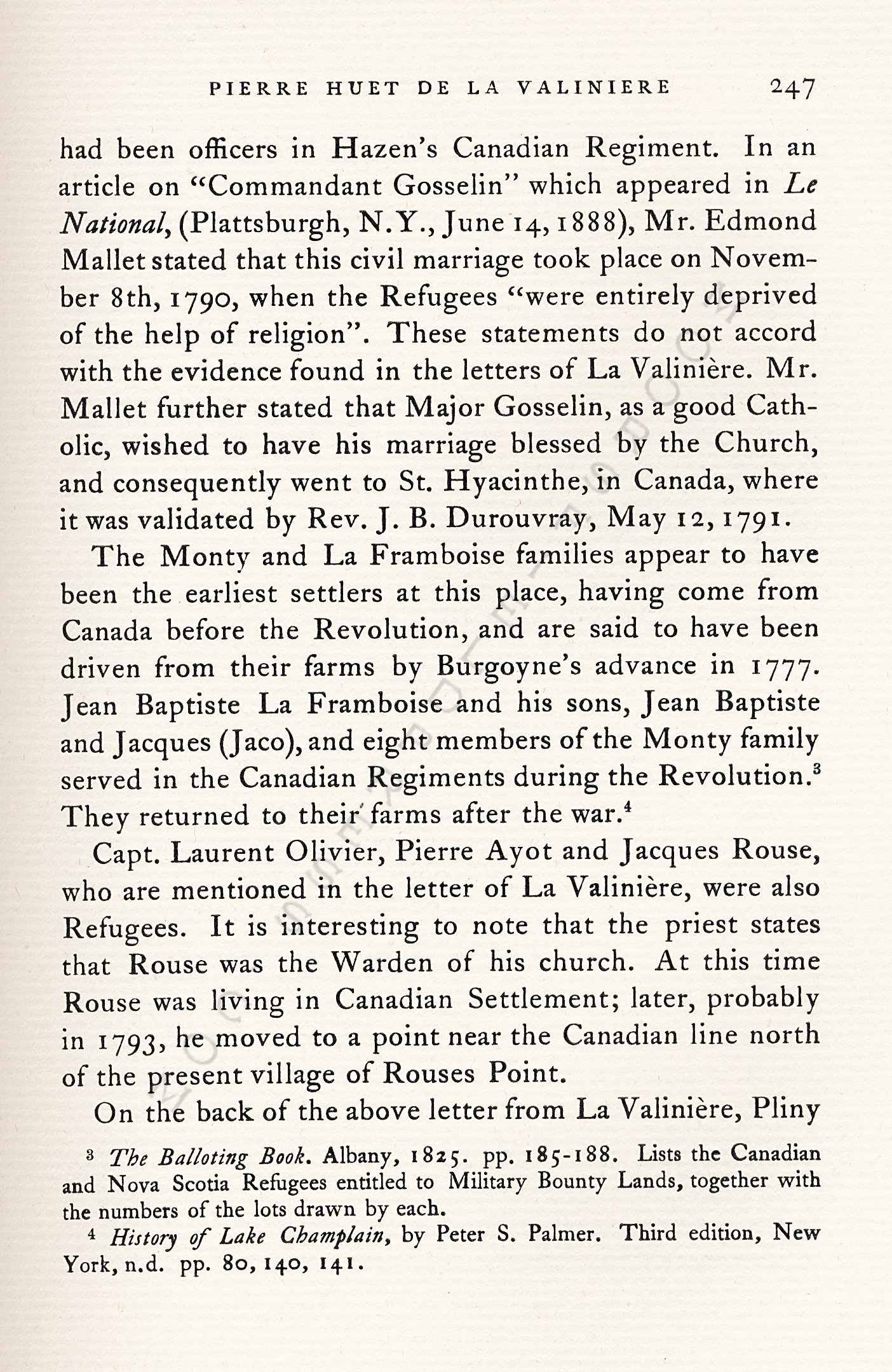 Pliny
                      Moore Papers-Pierre Huet de La Valiniere, Priest
                      on Lake Champlain, 1790-1791