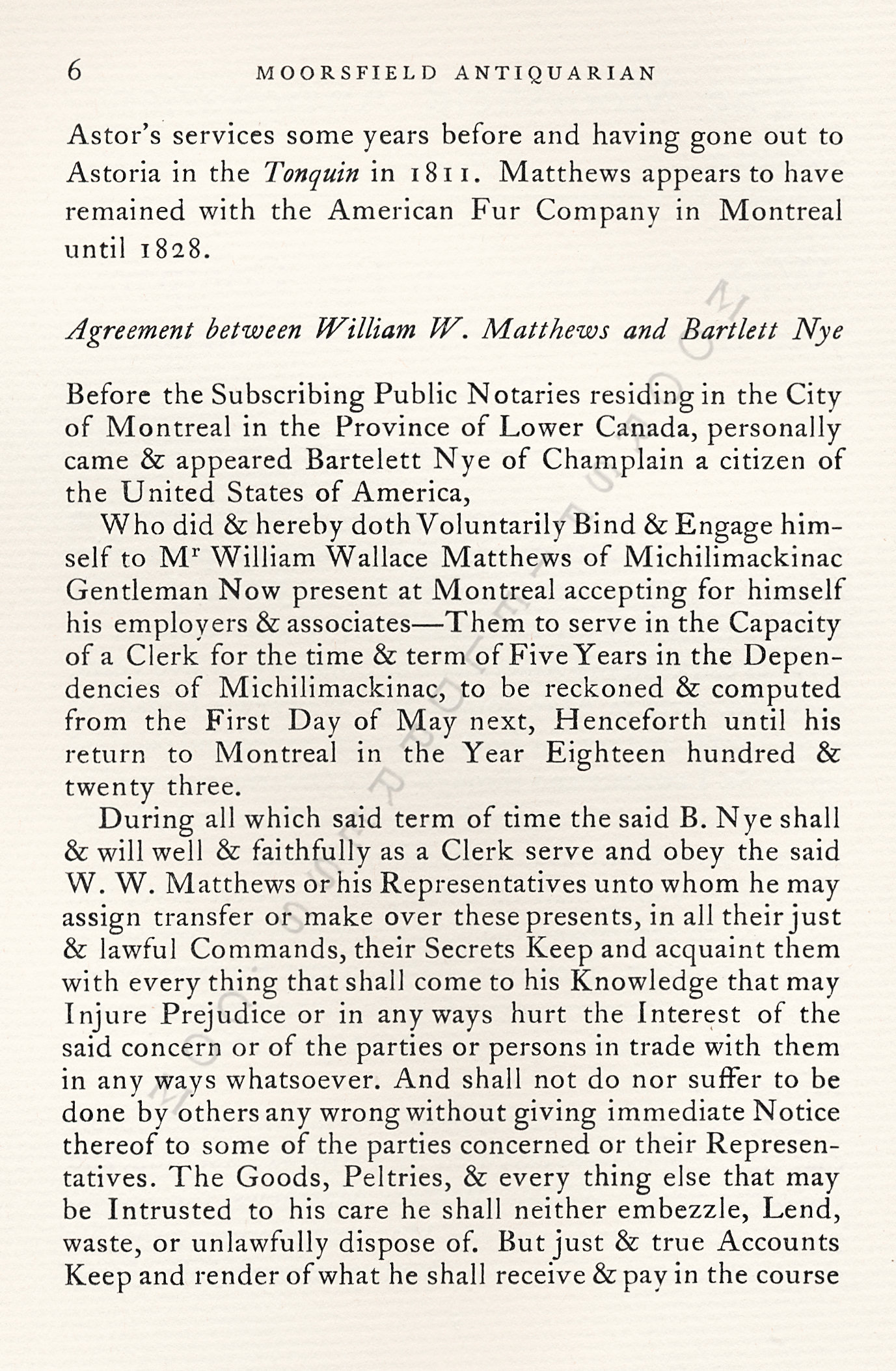 With the
                      American Fur Company in the Michilimackinac
                      Dependencies 1818-1822