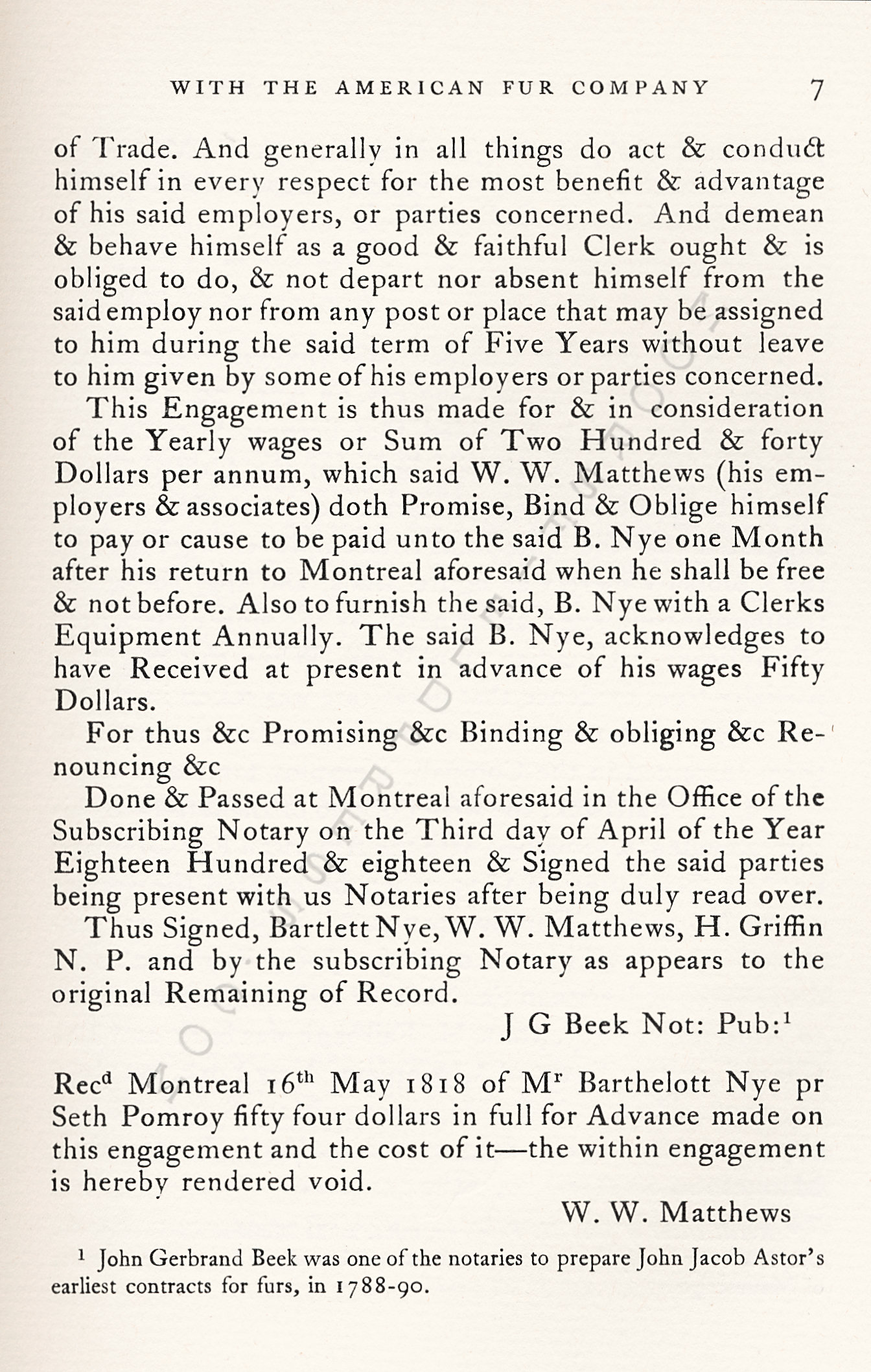 With the
                      American Fur Company in the Michilimackinac
                      Dependencies 1818-1822