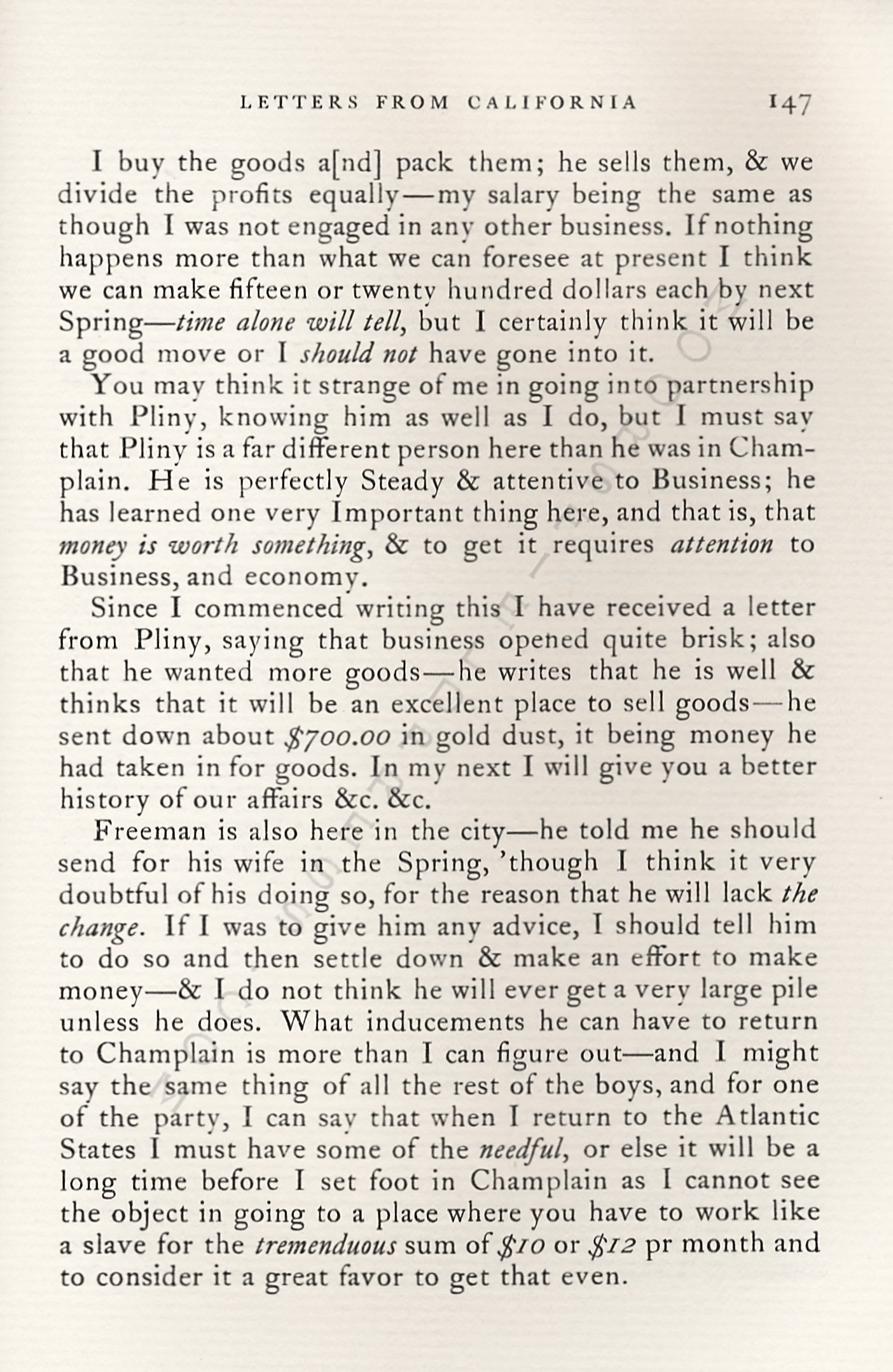 Letters
                      from California-1852-59-Wallace W. Bordwell to
                      Benjamin Booth of Champlain New York