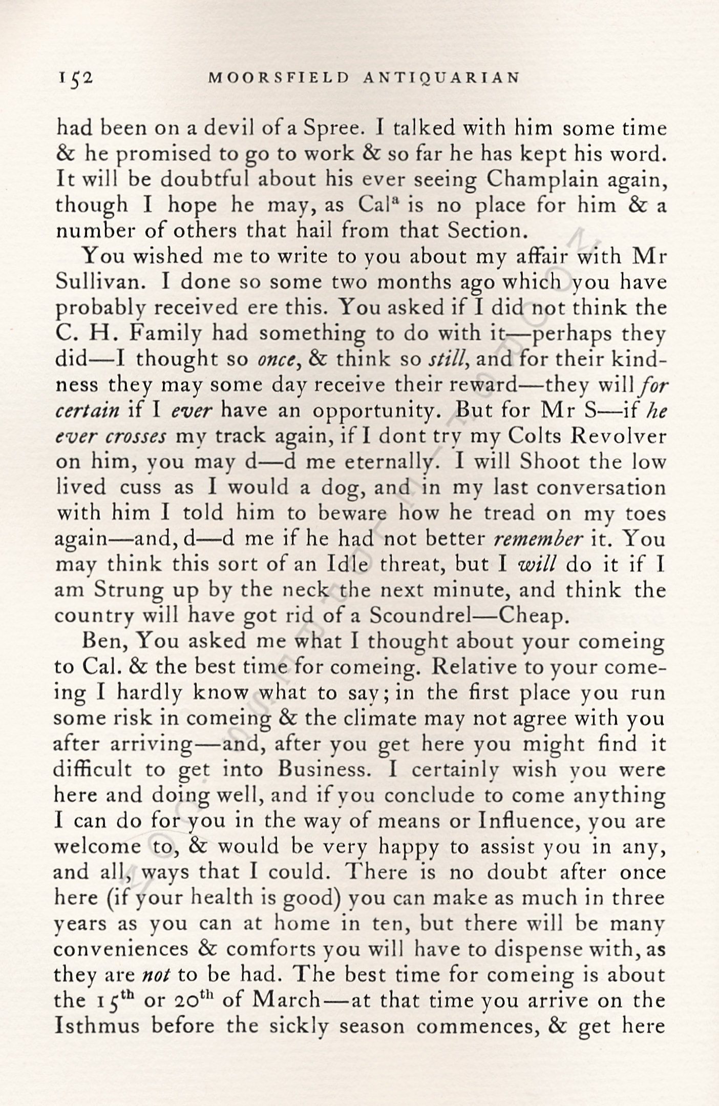 Letters
                      from California-1852-59-Wallace W. Bordwell to
                      Benjamin Booth of Champlain New York