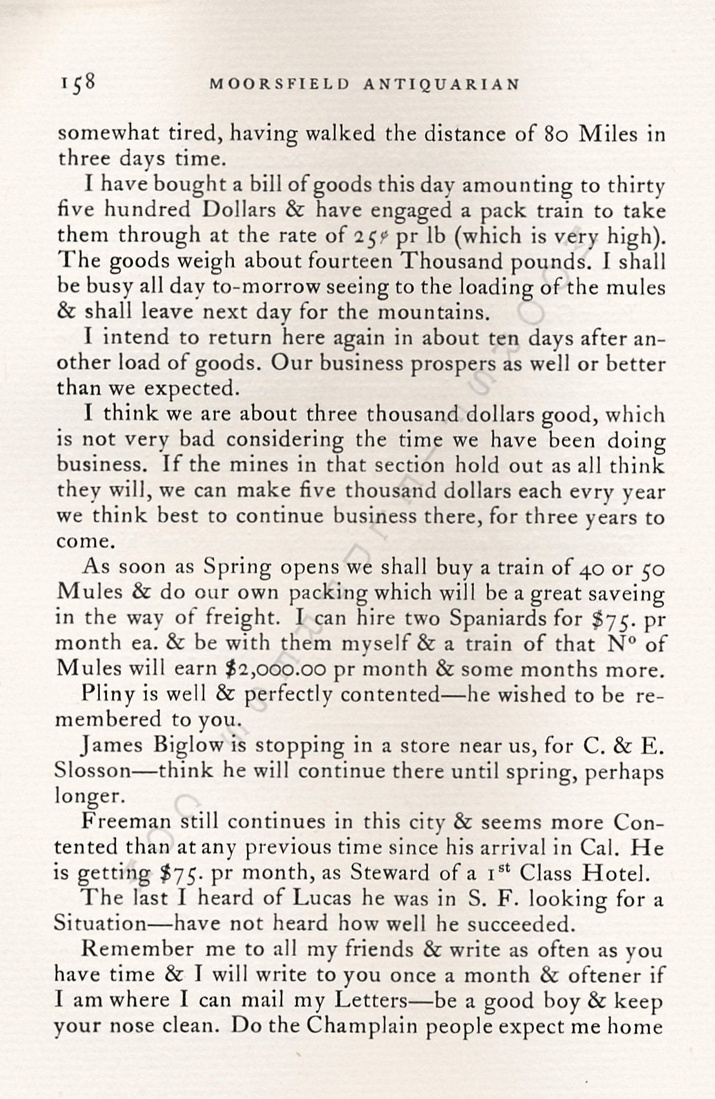 Letters
                      from California-1852-59-Wallace W. Bordwell to
                      Benjamin Booth of Champlain New York