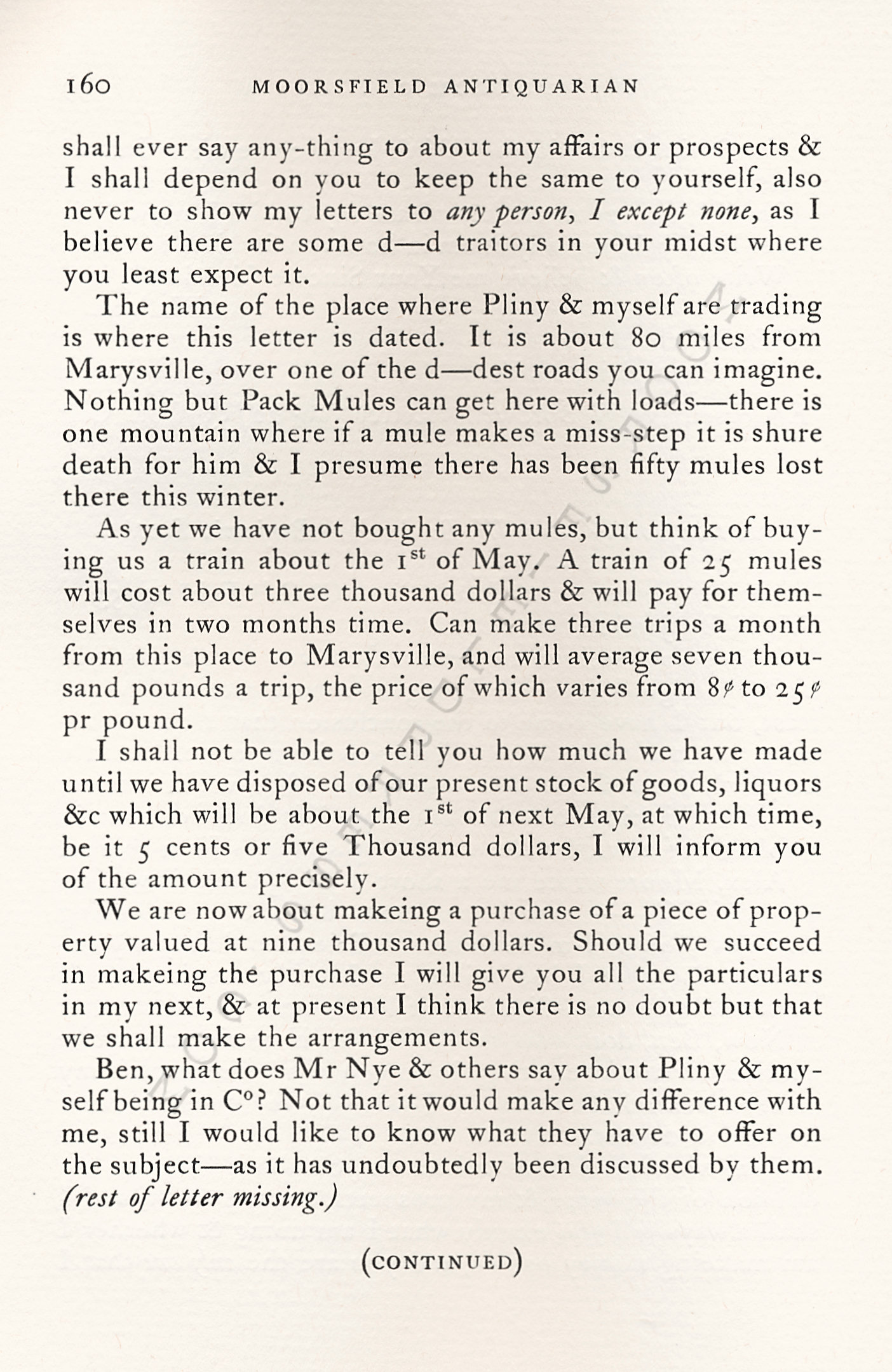 Letters
                      from California-1852-59-Wallace W. Bordwell to
                      Benjamin Booth of Champlain New York