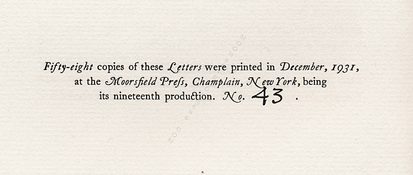 TWO
                      LETTERS OF THOMAS NYE RELATING TO A JOURNEY FROM
                      MONTREAL TO CHICAGO IN 1837