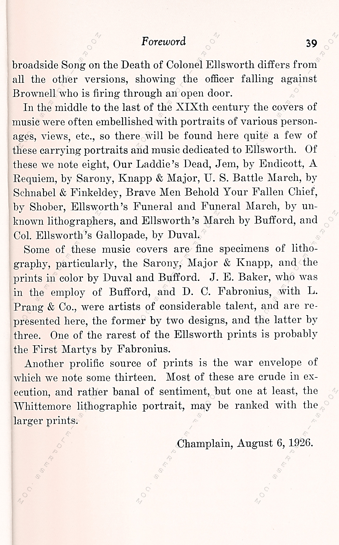 Winfred
                      Porter Truesdell and his Printed Books by the
                      Troutsdale Press: Checklist of Prints of Col.
                      Elmer E. Ellsworth