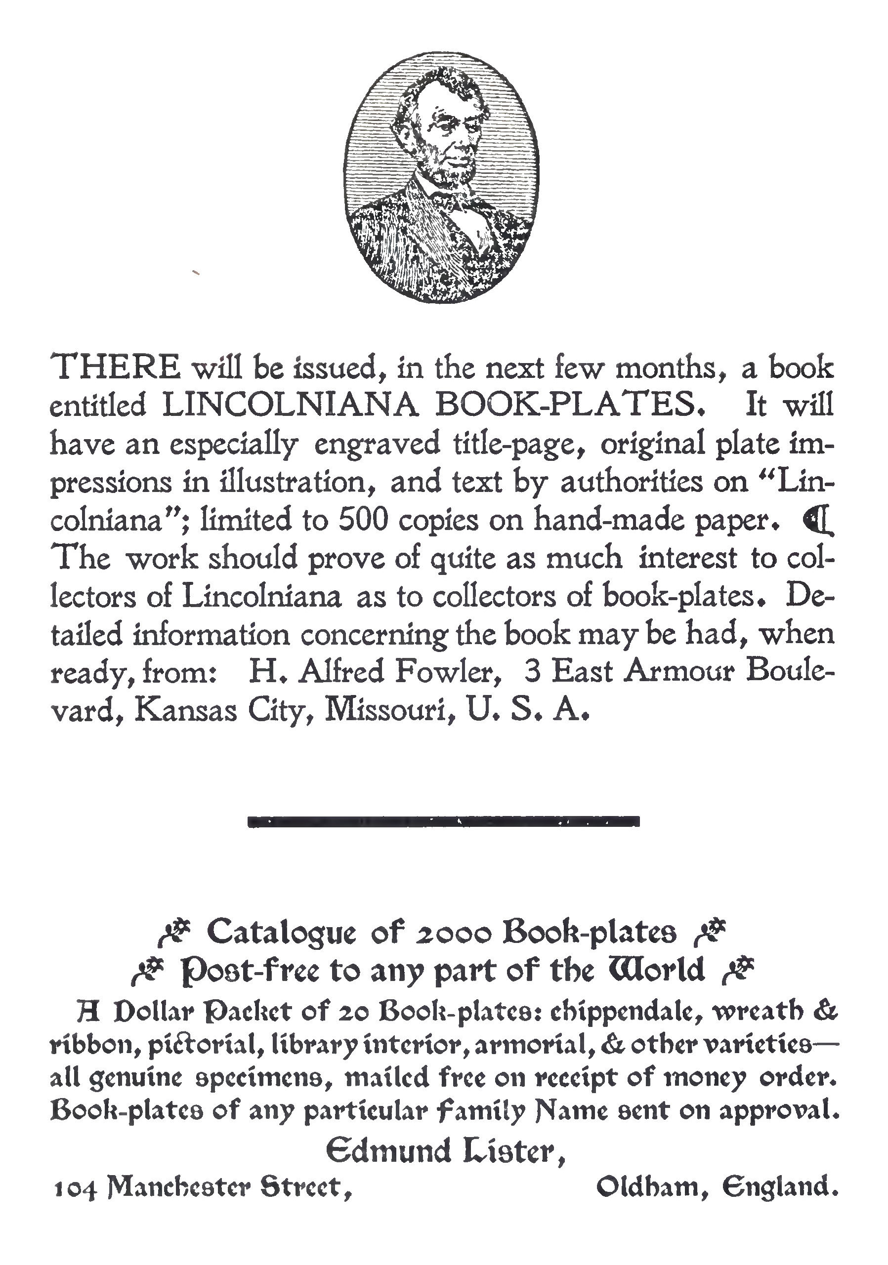 Ex
                          Libran Magazine by H.A. Fowler includes
                          bookplates of Arthur Nelson Macdonald, 1912