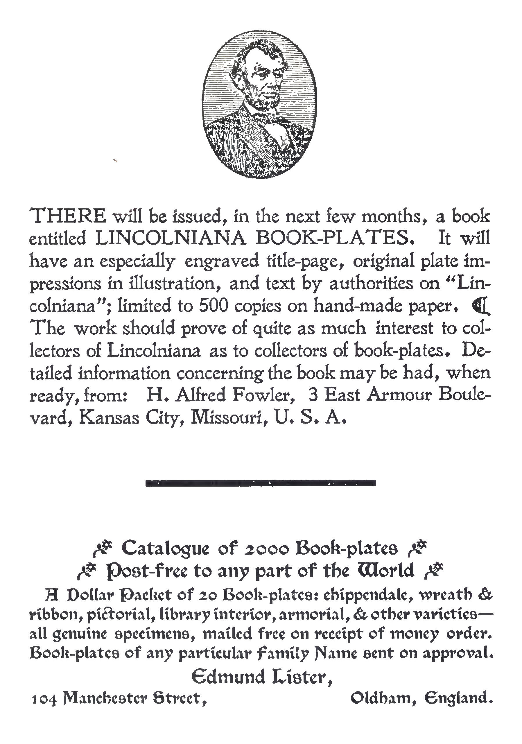 Ex
                          Libran Magazine by H.A. Fowler includes
                          bookplates of Arthur Nelson Macdonald, 1912