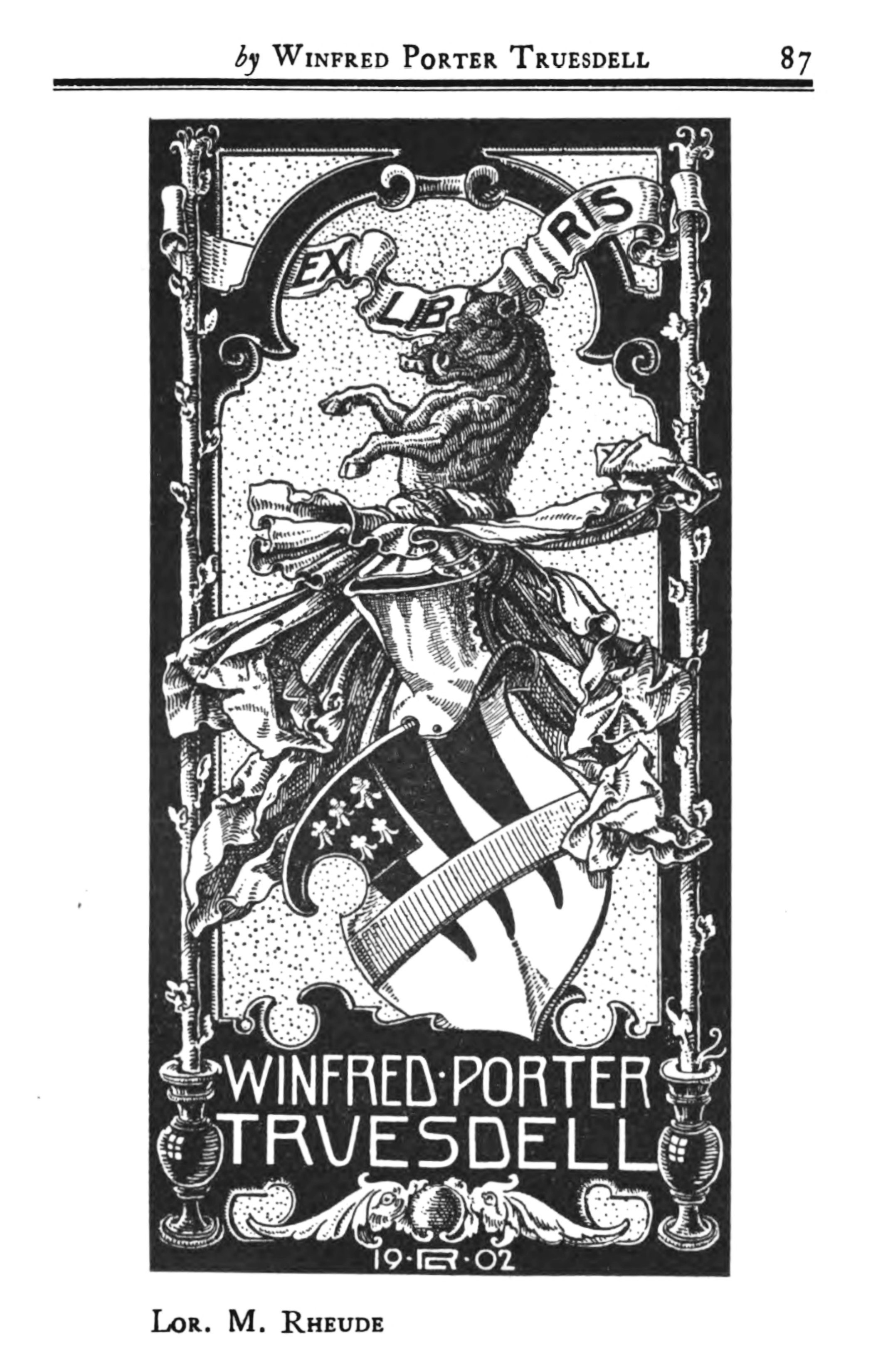 Winfred
                      Porter Truesdell and his Book Plate Books and
                      Single Book Plates-German Bookplates 1904
