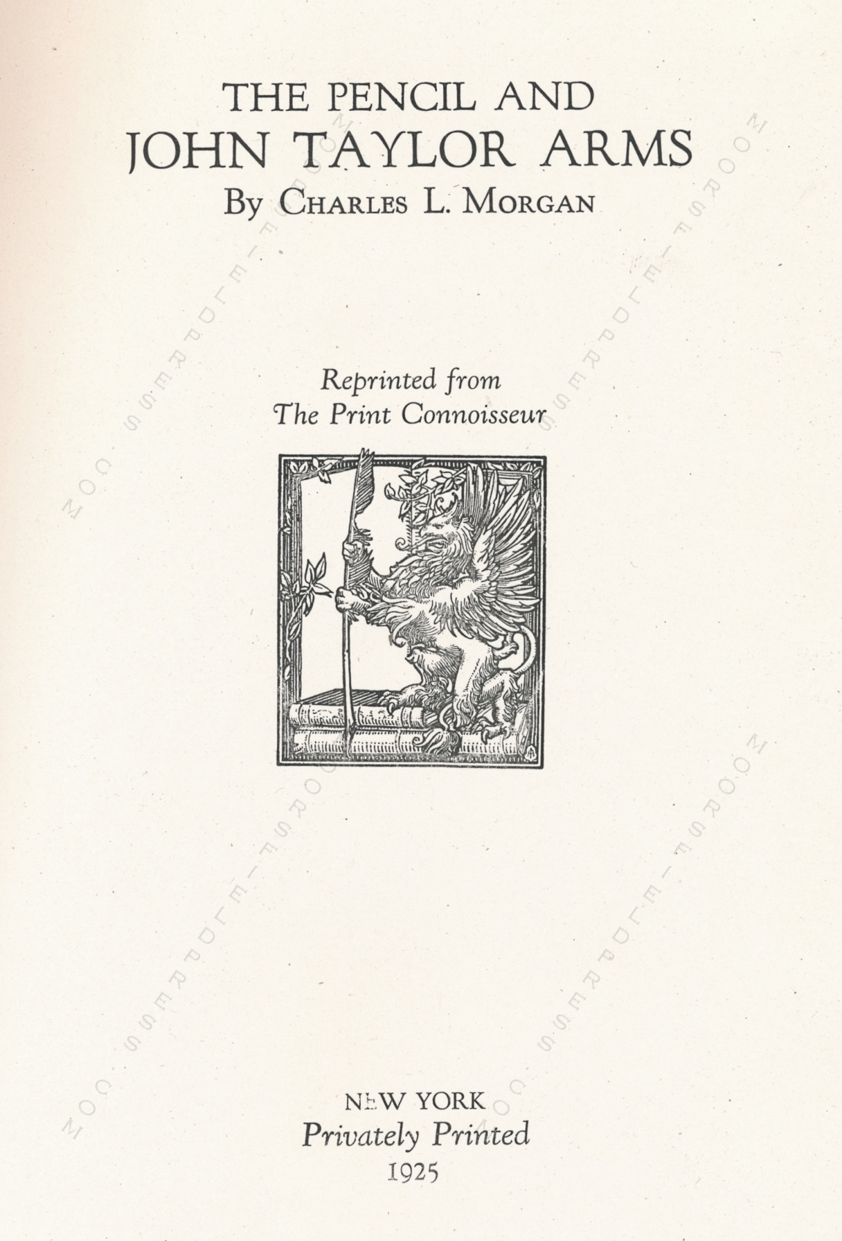 The Print Connoisseur Art Magazine by
                        Winfred Porter Truesdell