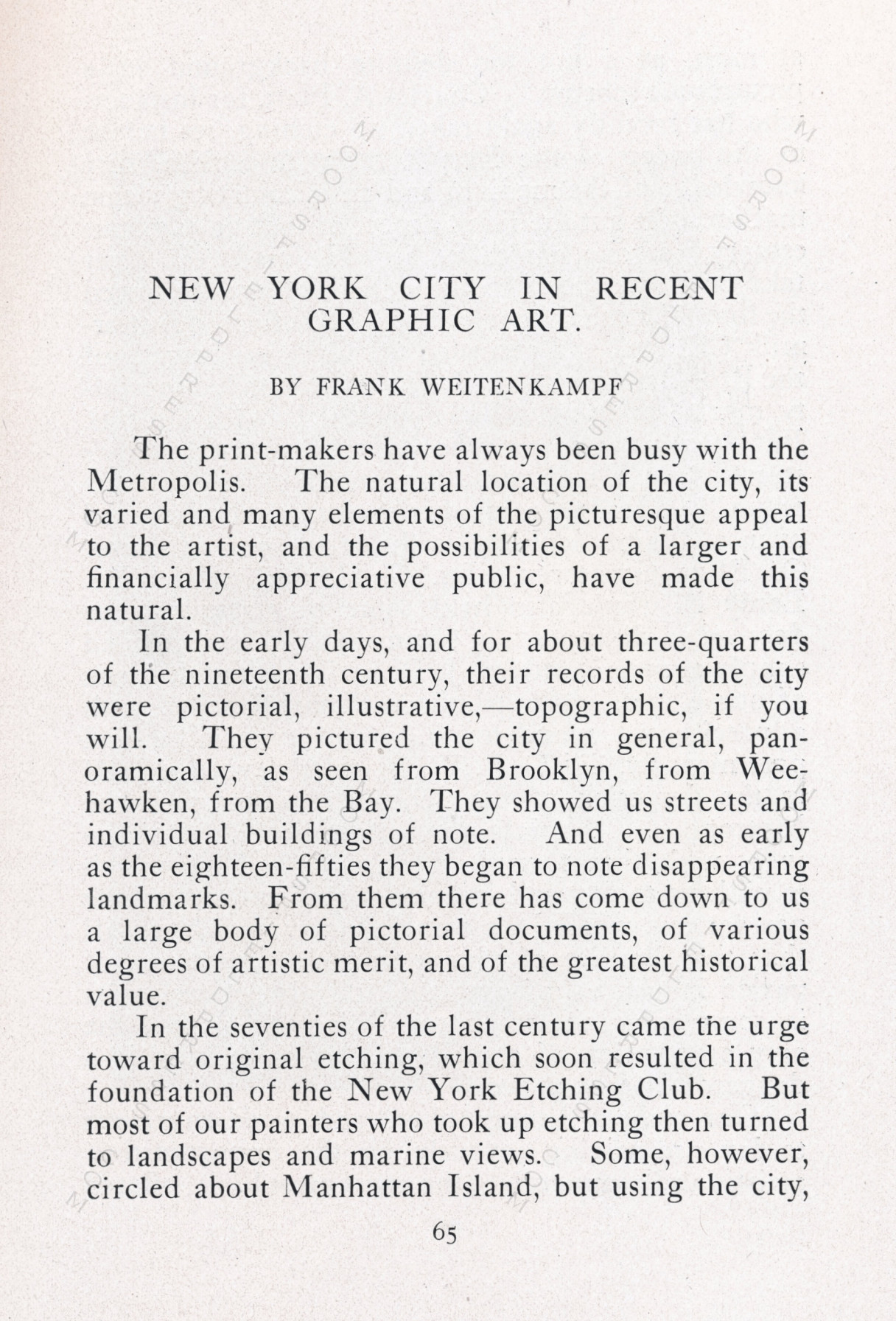 The Print Connoisseur Art Magazine by
                        Winfred Porter Truesdell