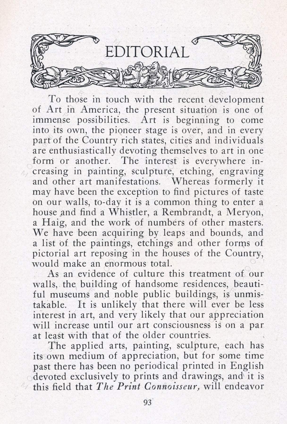 The Print Connoisseur Art Magazine by
                        Winfred Porter Truesdell