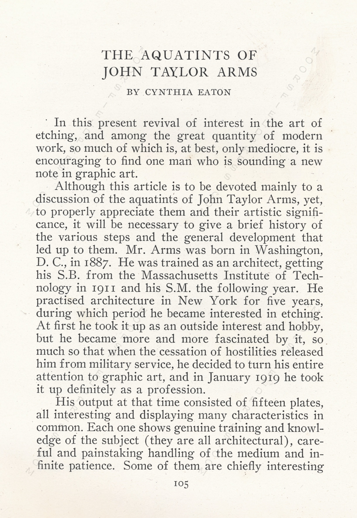 The Print Connoisseur Art Magazine by
                        Winfred Porter Truesdell