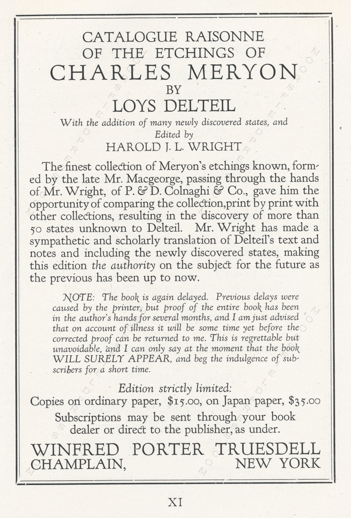 The Print Connoisseur Art Magazine by
                        Winfred Porter Truesdell