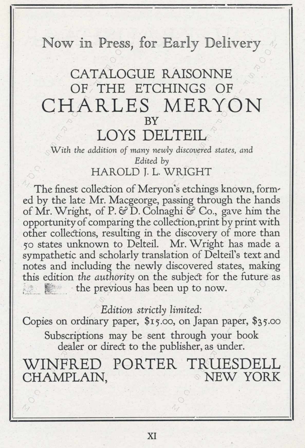 The Print Connoisseur Art Magazine by
                        Winfred Porter Truesdell