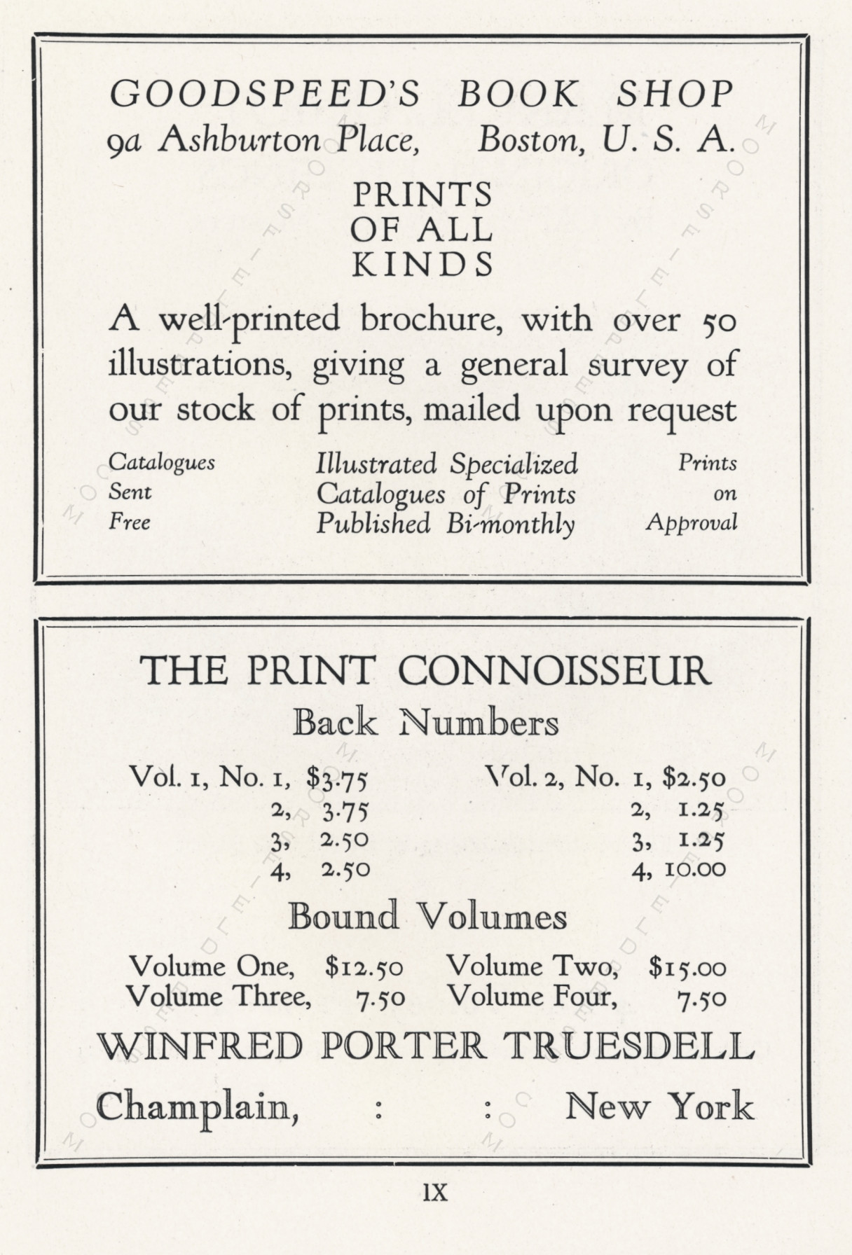 The Print Connoisseur Art Magazine by
                        Winfred Porter Truesdell