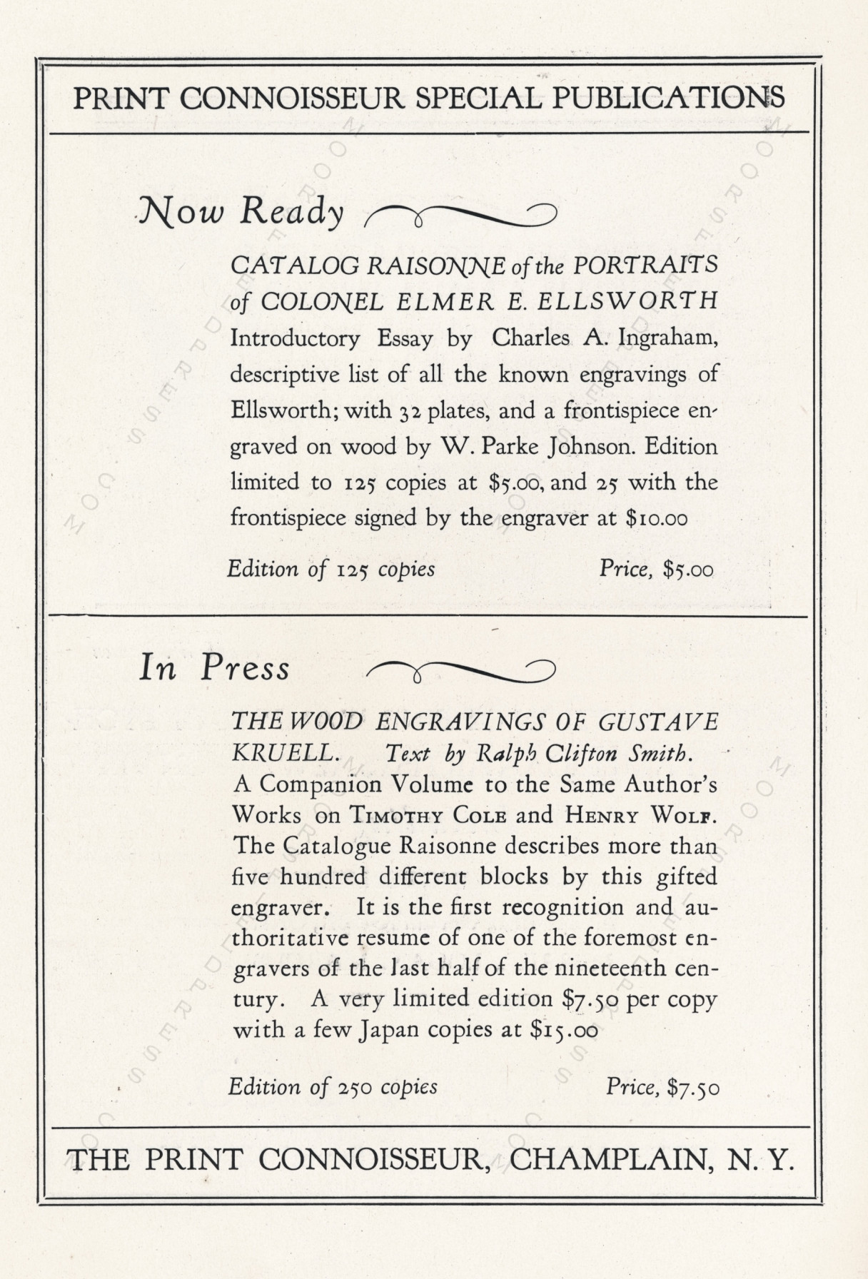 The Print Connoisseur Art Magazine by
                        Winfred Porter Truesdell