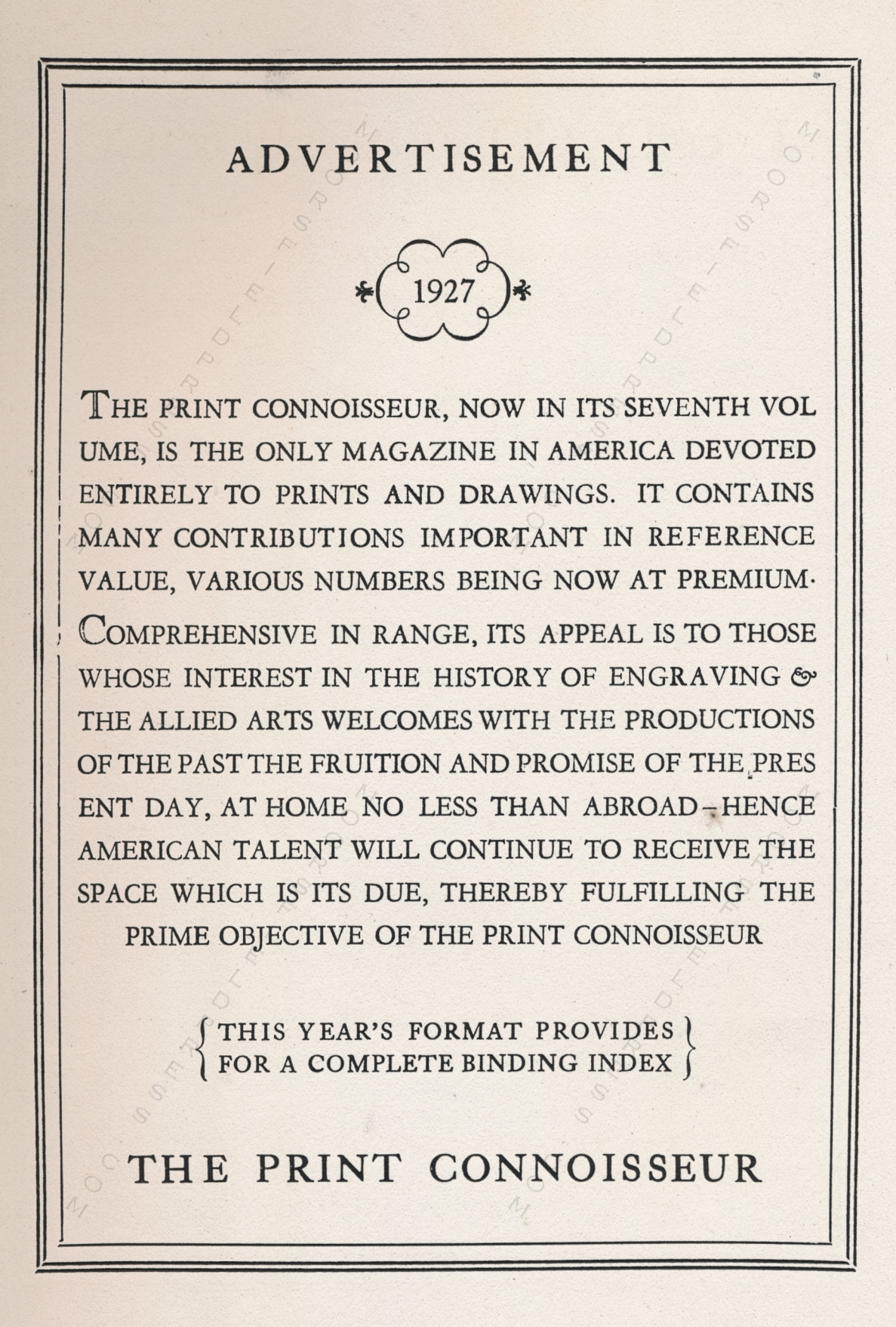 The Print Connoisseur Art Magazine by
                        Winfred Porter Truesdell