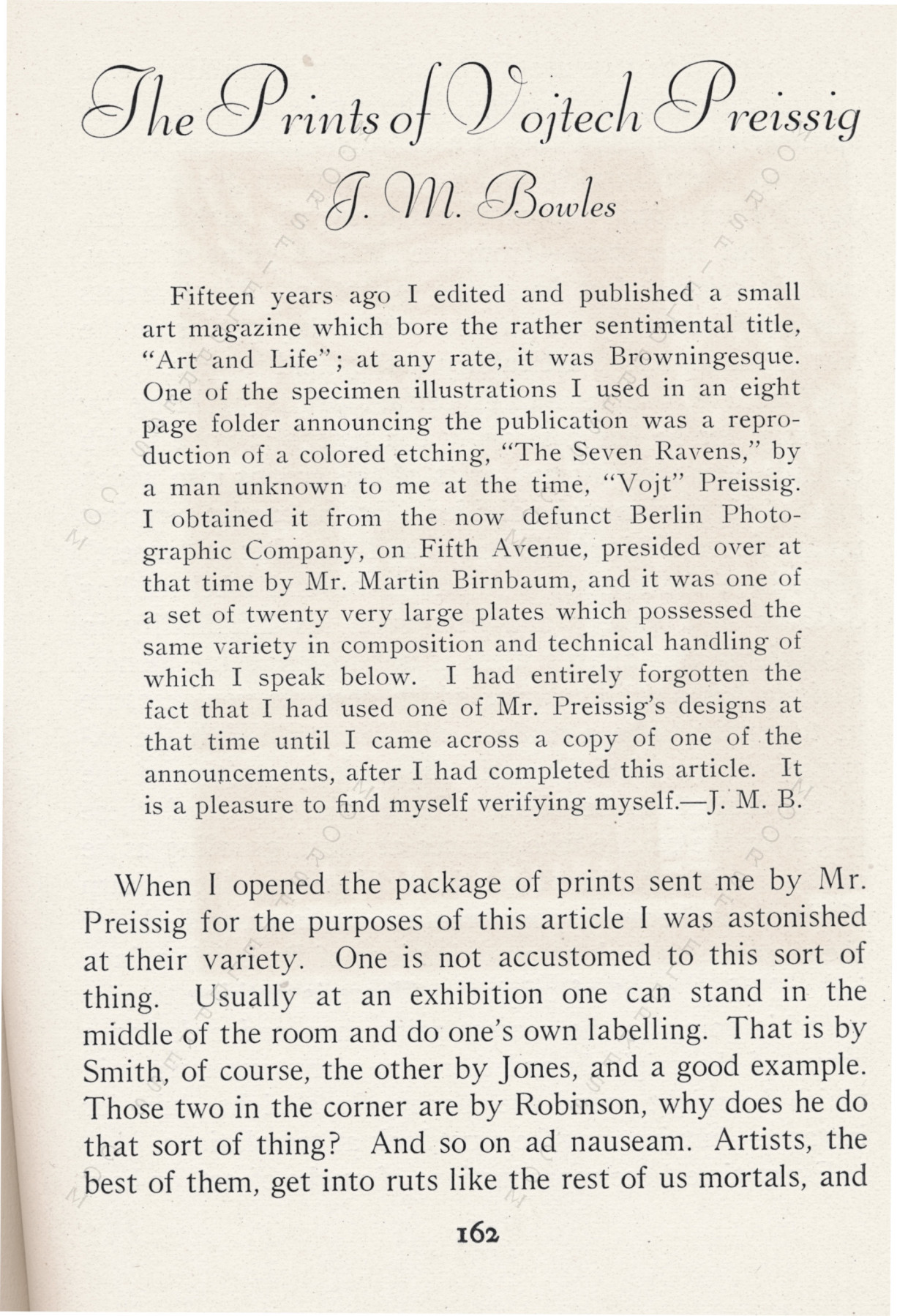 The Print Connoisseur Art Magazine by
                        Winfred Porter Truesdell
