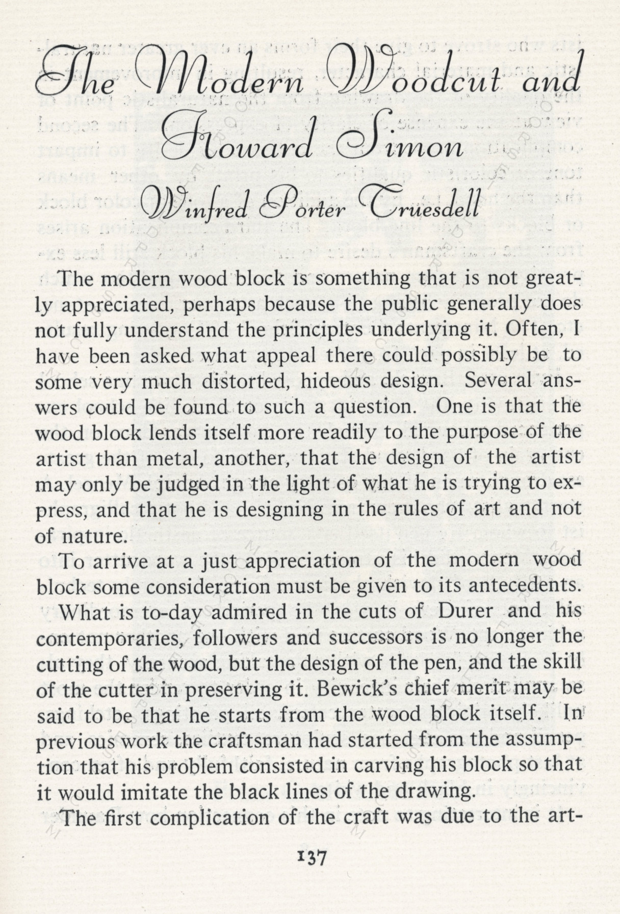 The Print Connoisseur Art Magazine by
                        Winfred Porter Truesdell