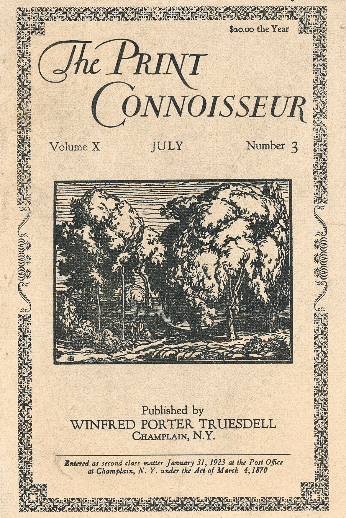 The Print Connoisseur Art Magazine by
                        Winfred Porter Truesdell