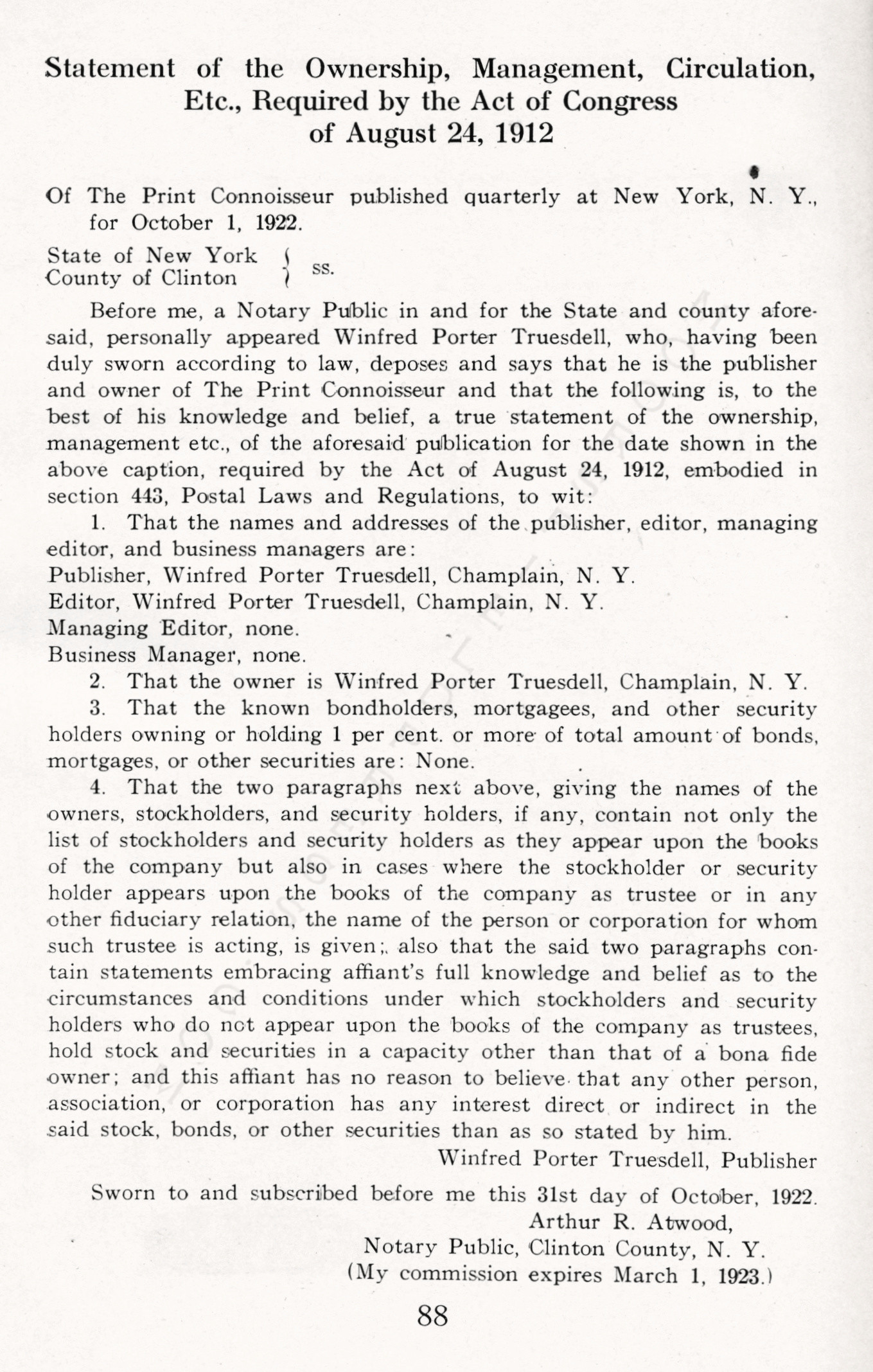 The Print Connoisseur by Winfred
                              Porter Truesdell-January 1923